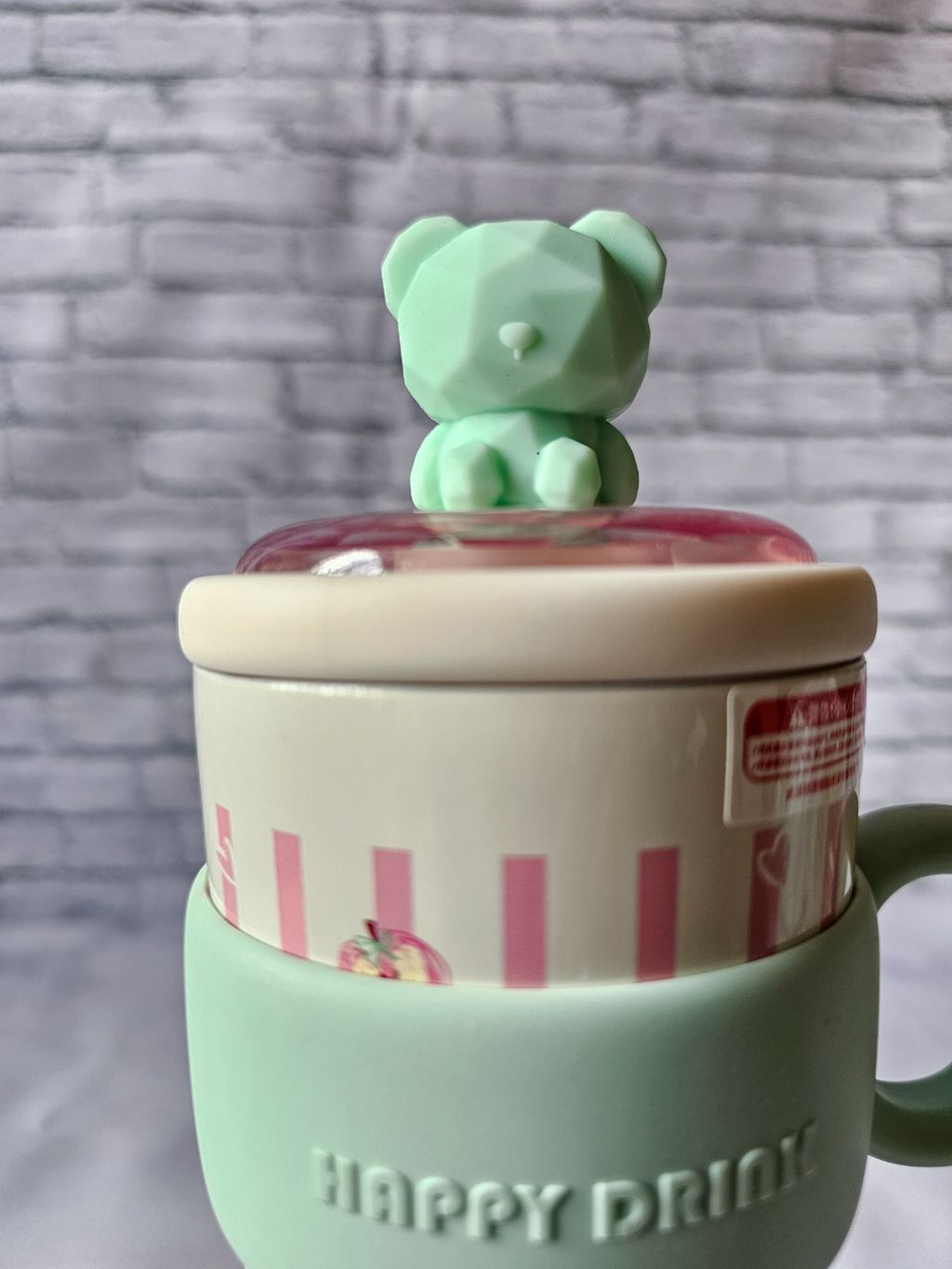 Cute teddy green Insulated mug