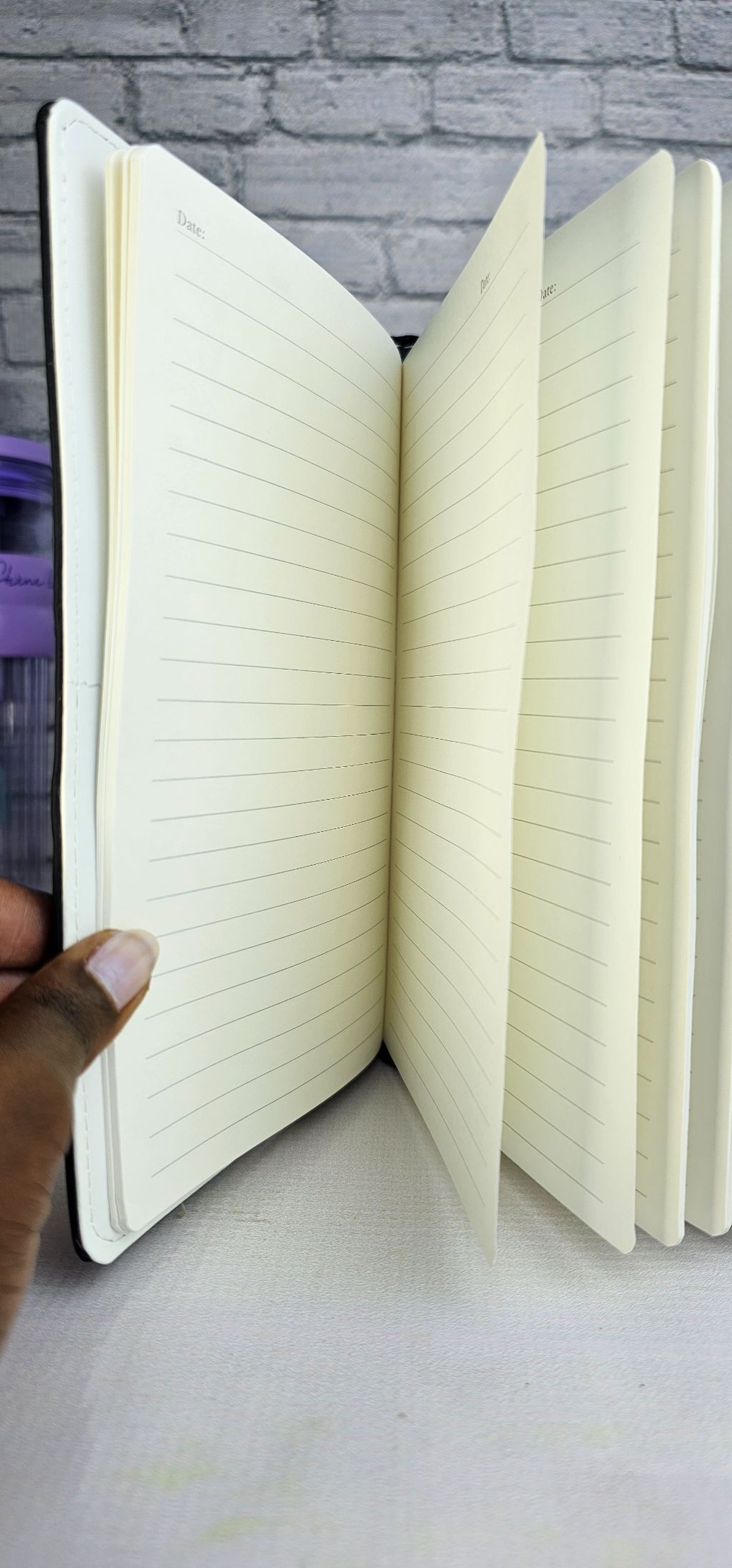 Marble lock notebook