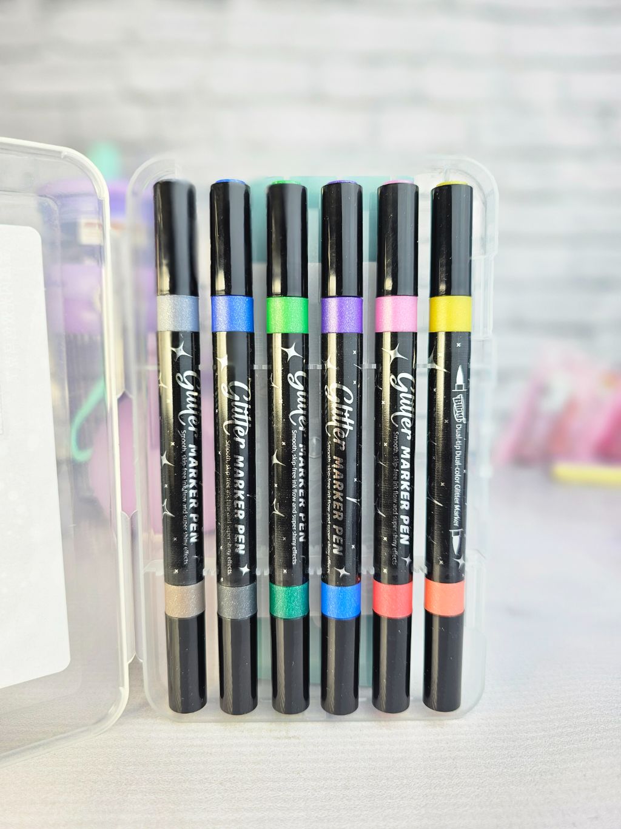 Glitter markers