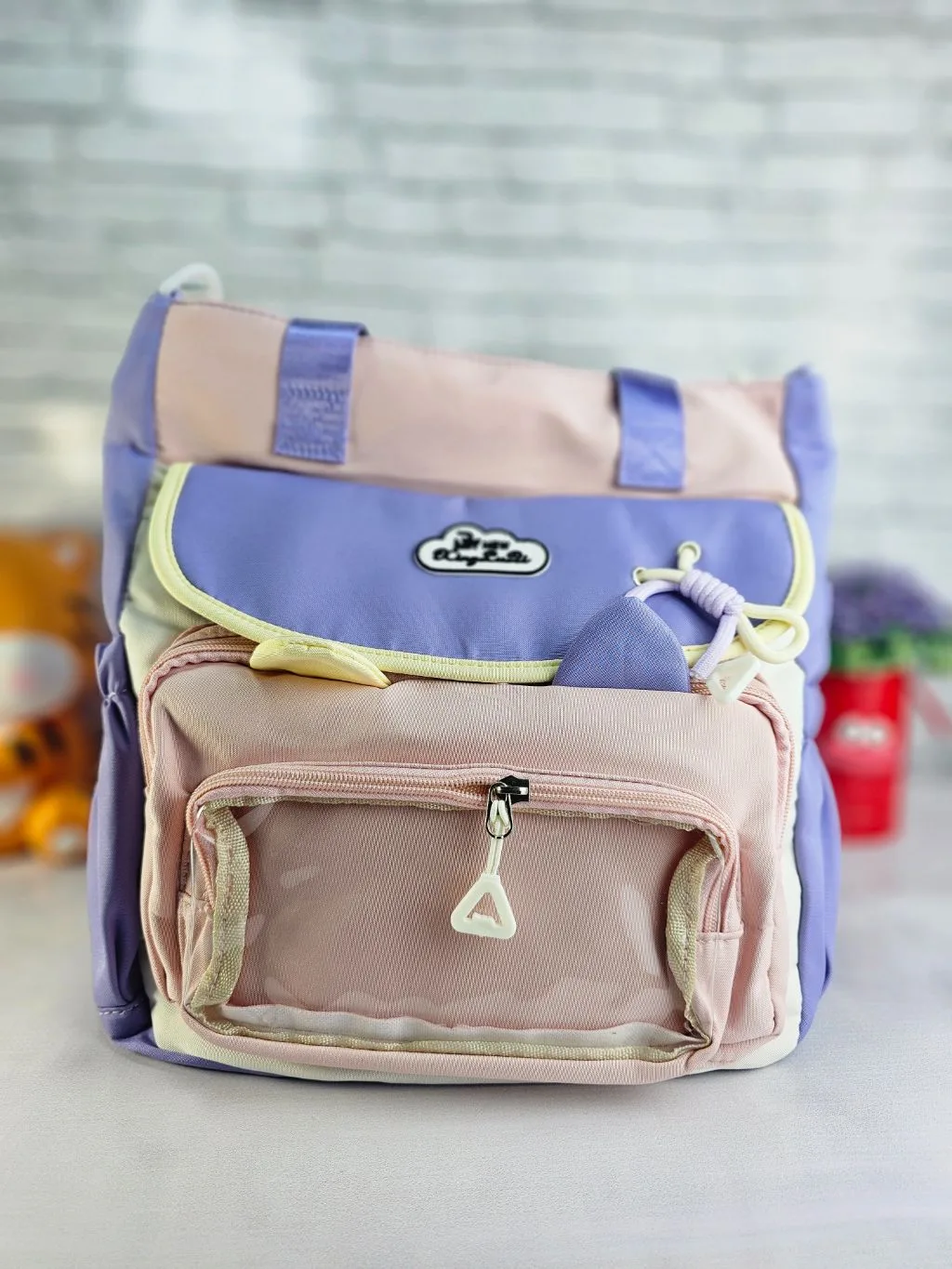 Purple tote bags