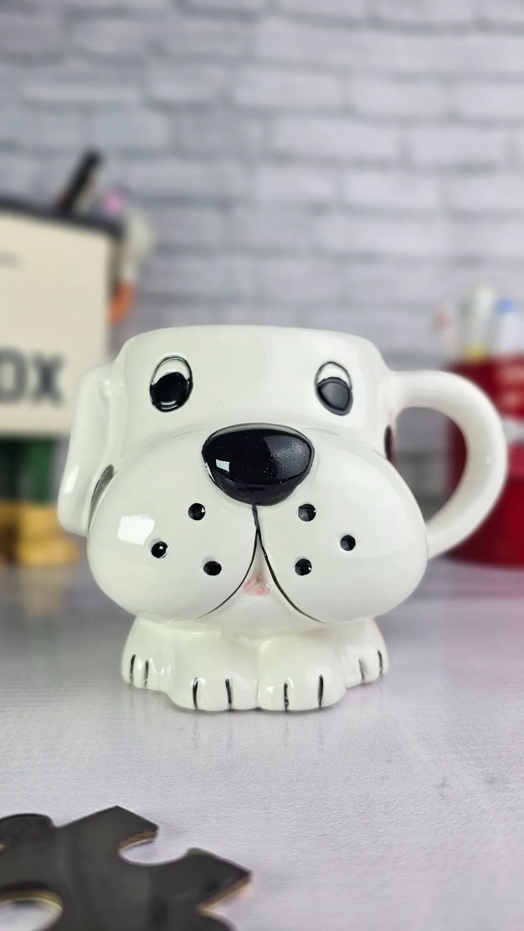 3d ceramic dog mug