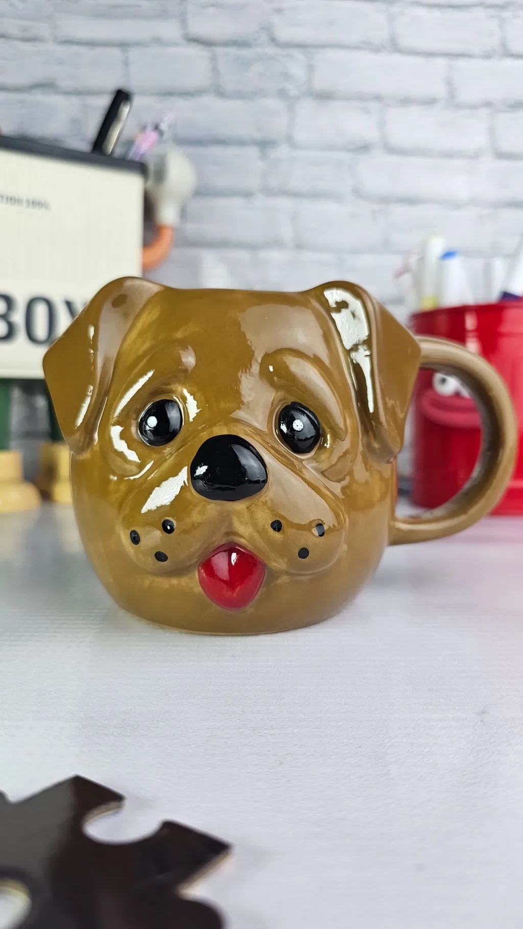 3d ceramic dog mug
