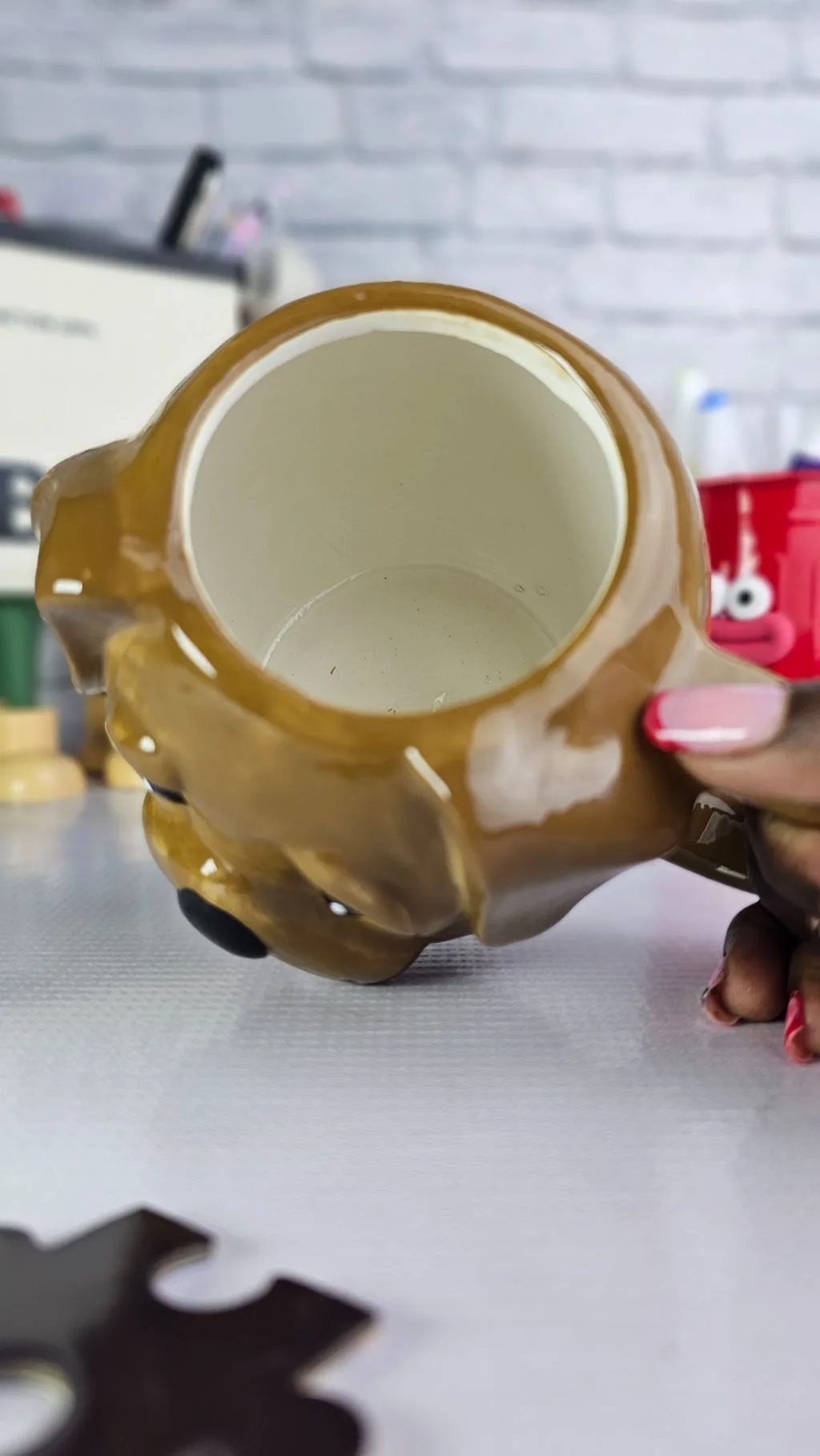 3d ceramic dog mug