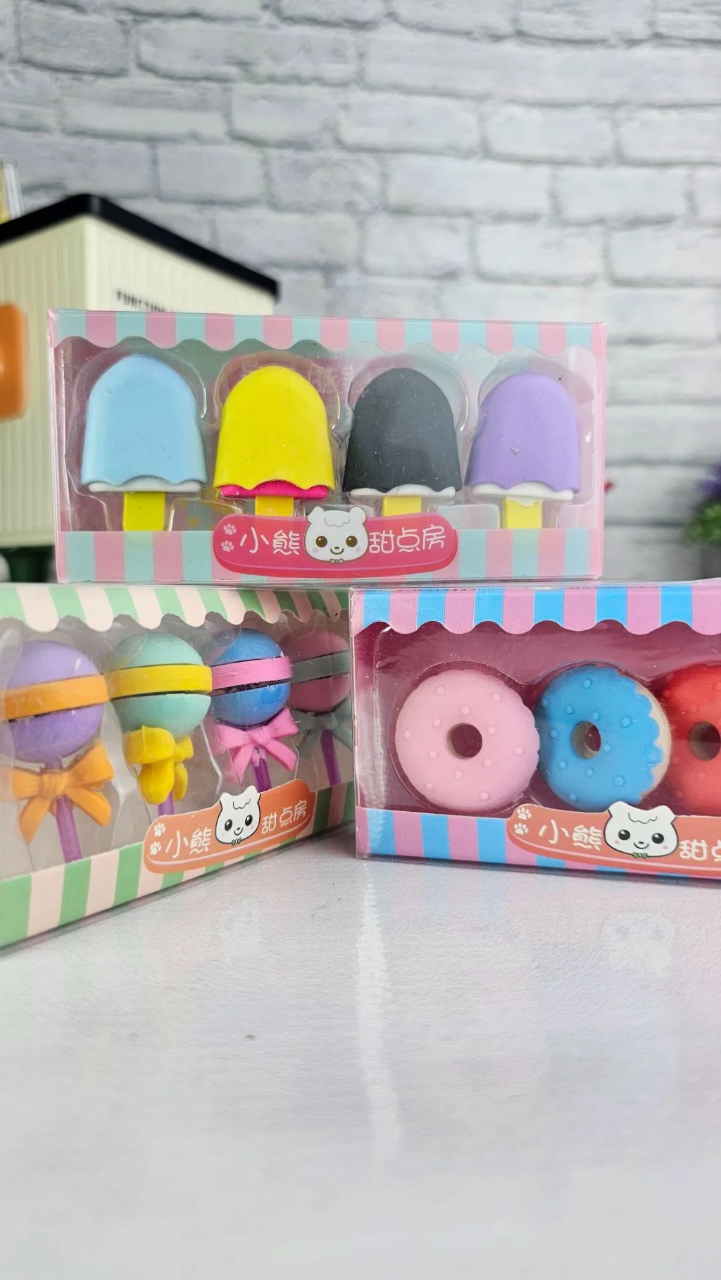 Lollipop/donut/popsicle  Themed erasers/rubber