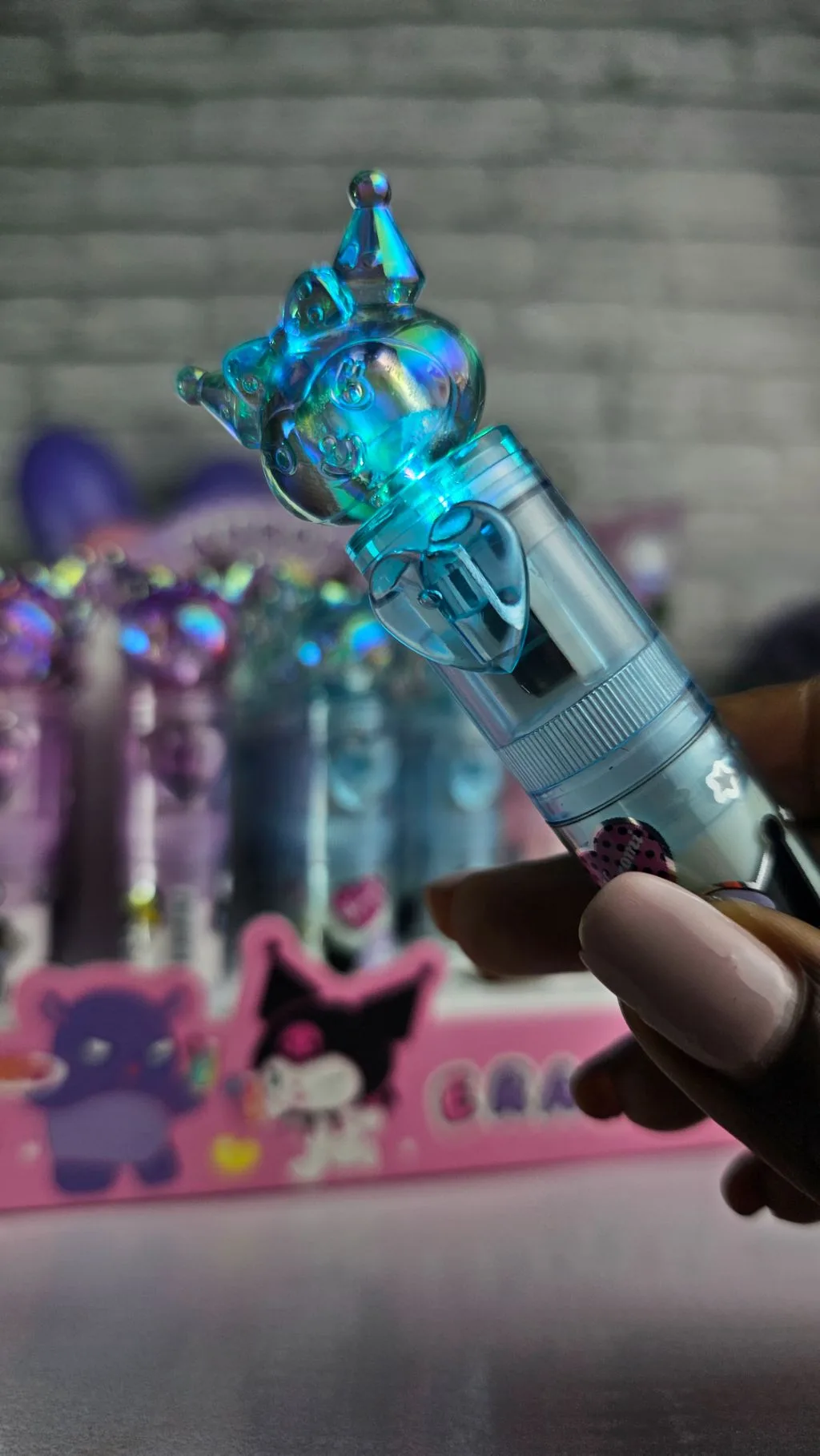 Kuromi light up push erasers