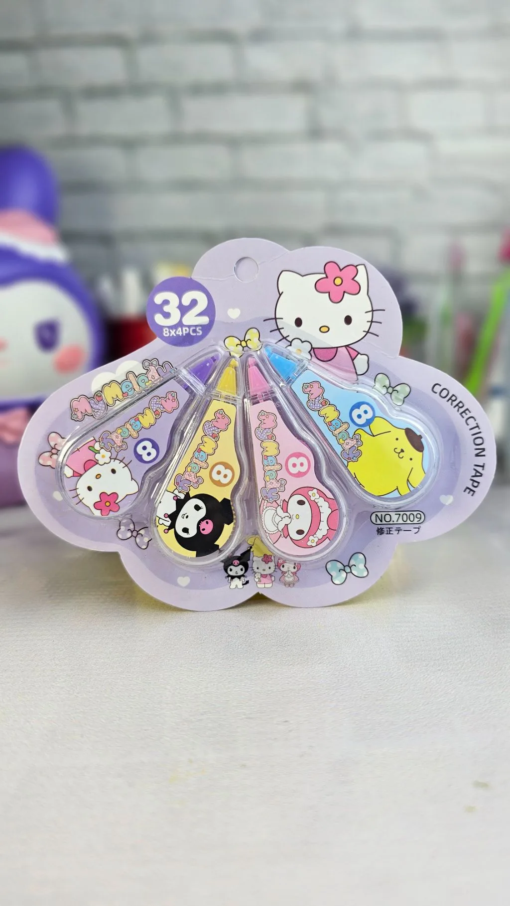 Sanrio correction tape (kuromi, hello kitty, cinnamon roll and my melody)