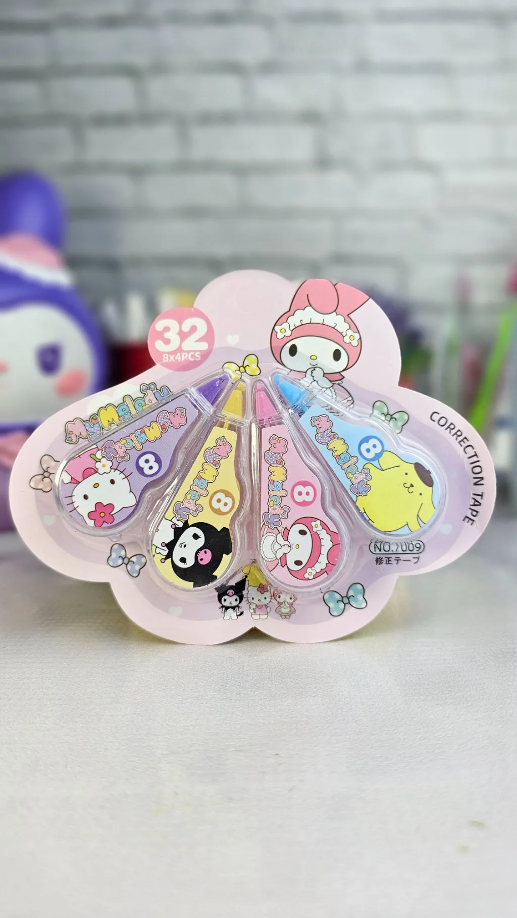 Sanrio correction tape (kuromi, hello kitty, cinnamon roll and my melody)