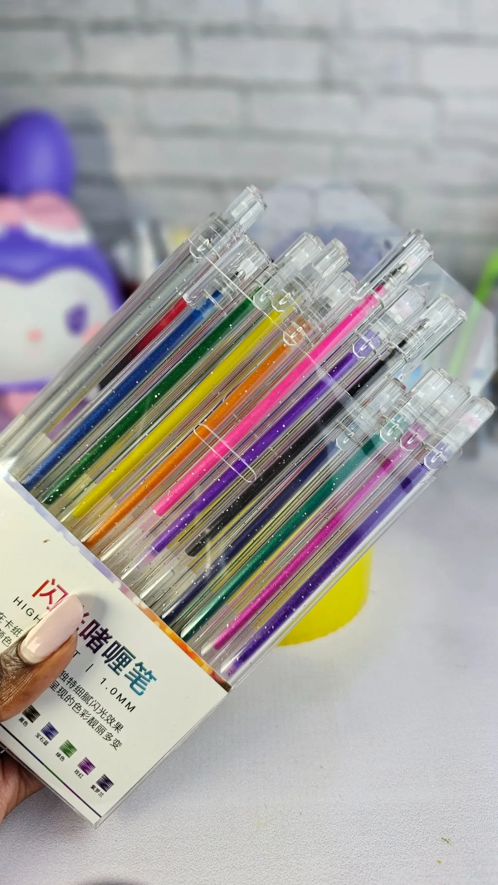 Glitter 12pcs gel pen pack