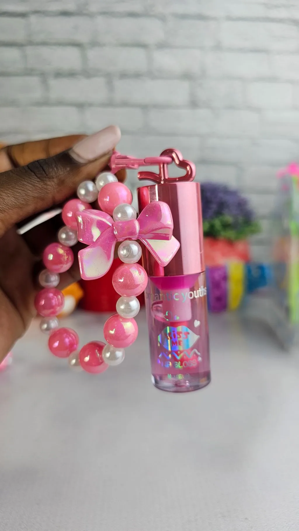 Pink charm lipgloss colour changing