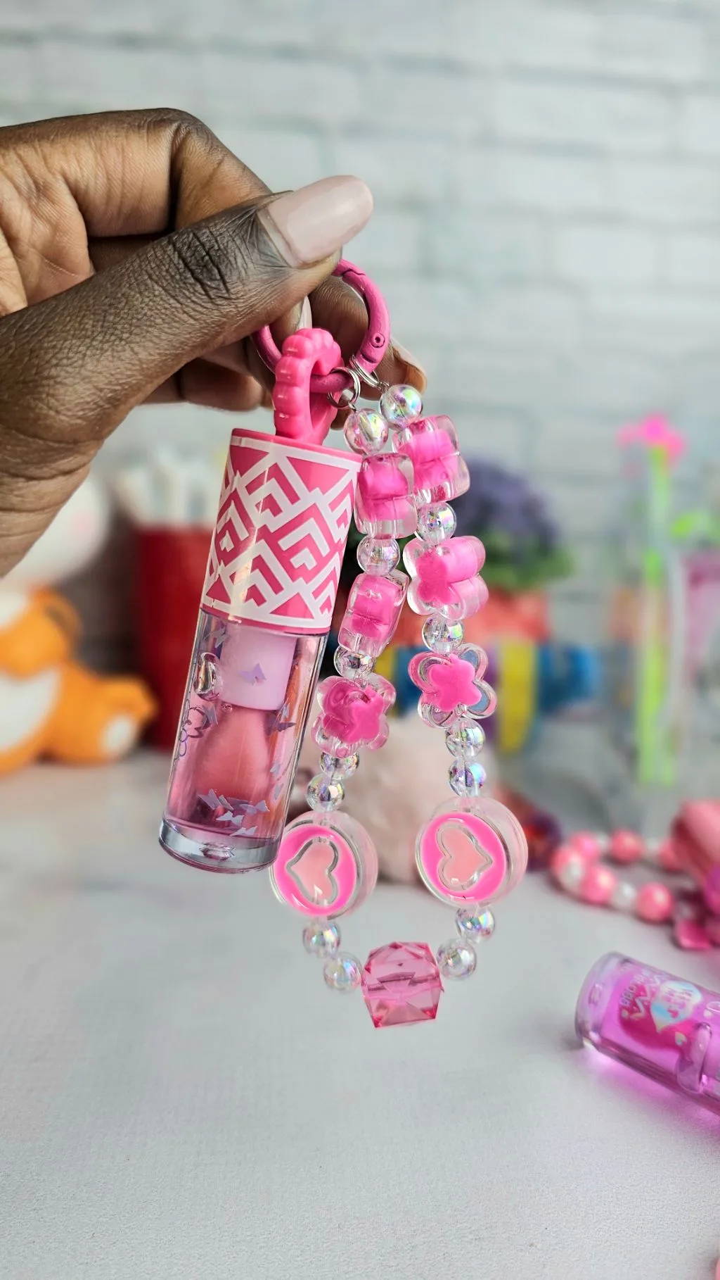 Pink charm lipgloss colour changing