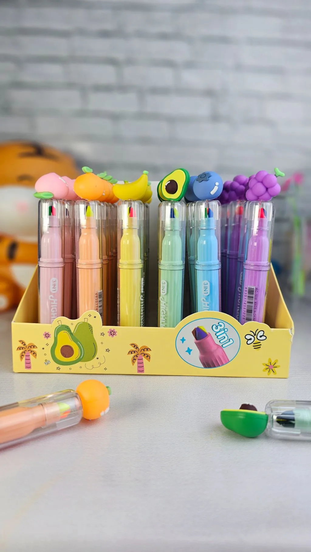 3 in 1 marker/ multicoloured fruit markers