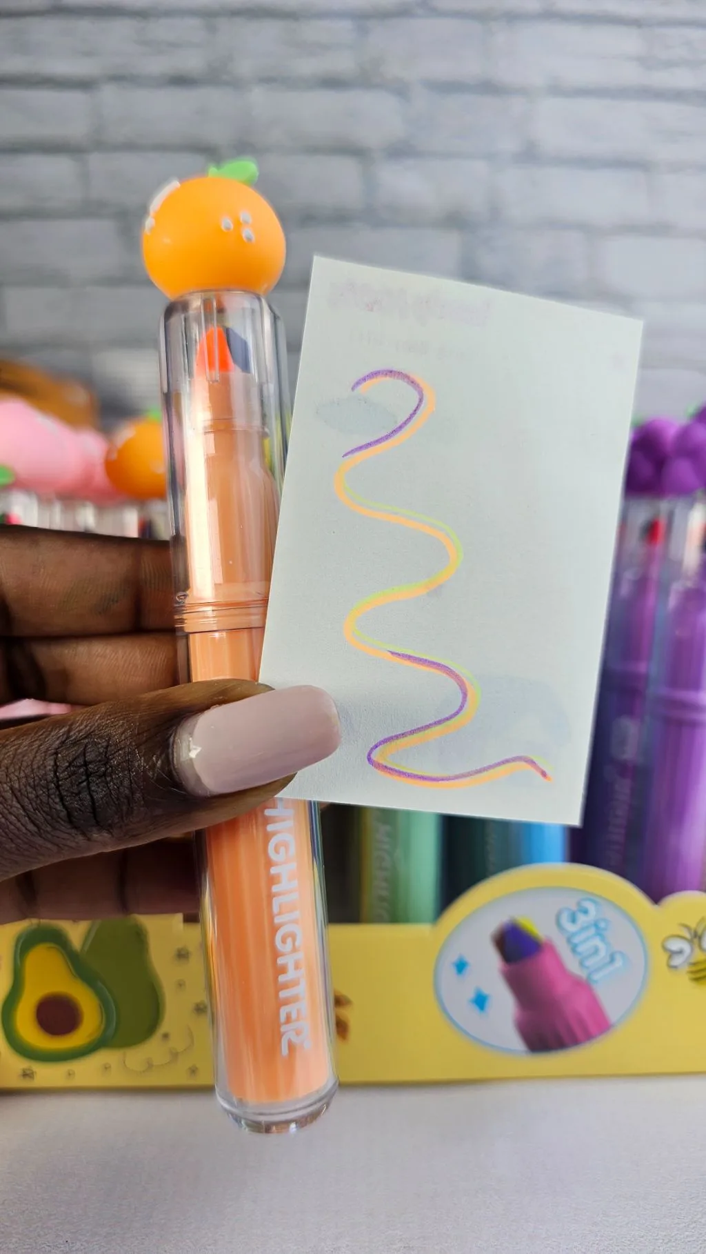 3 in 1 marker/ multicoloured fruit markers