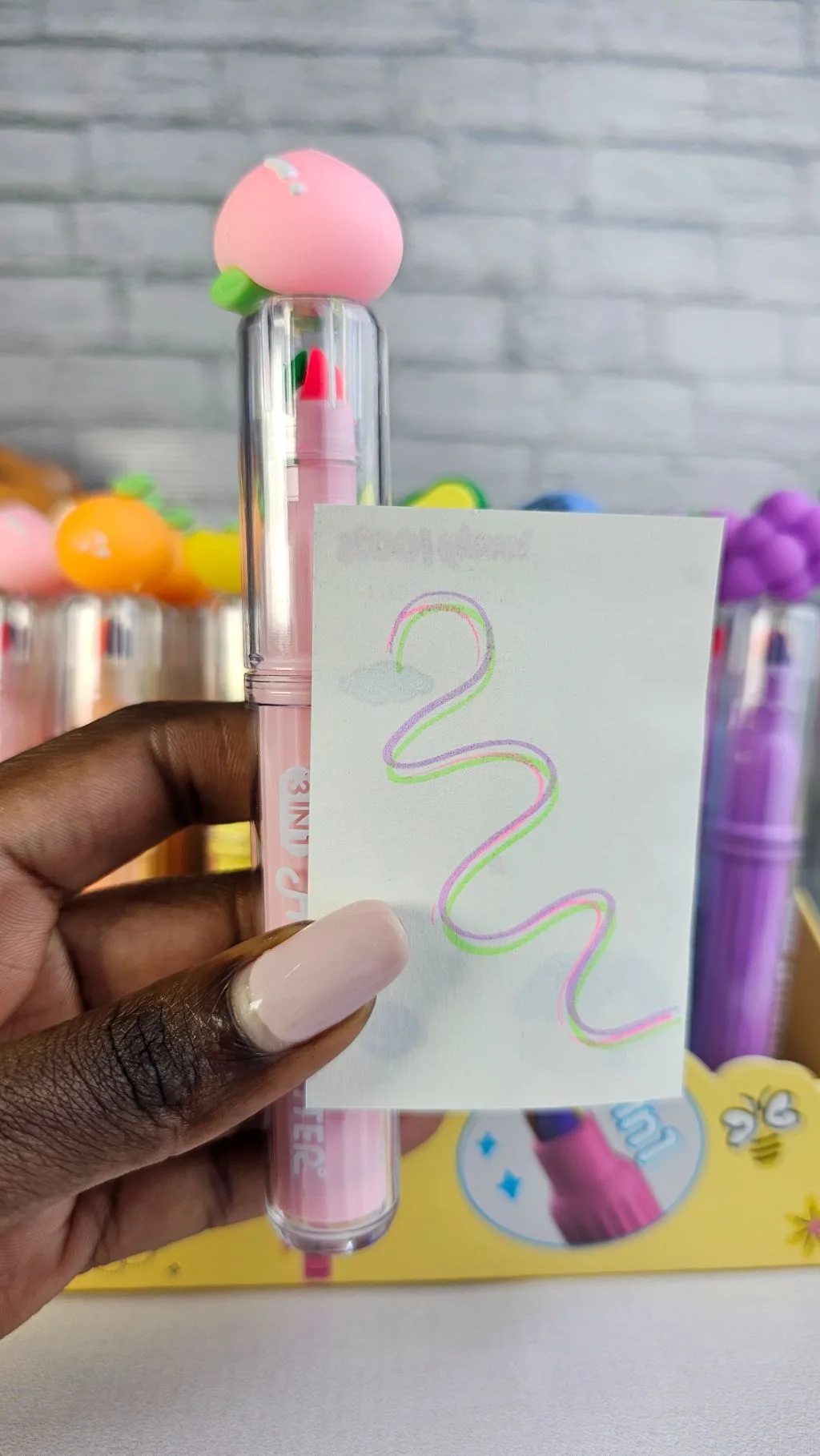 3 in 1 marker/ multicoloured fruit markers