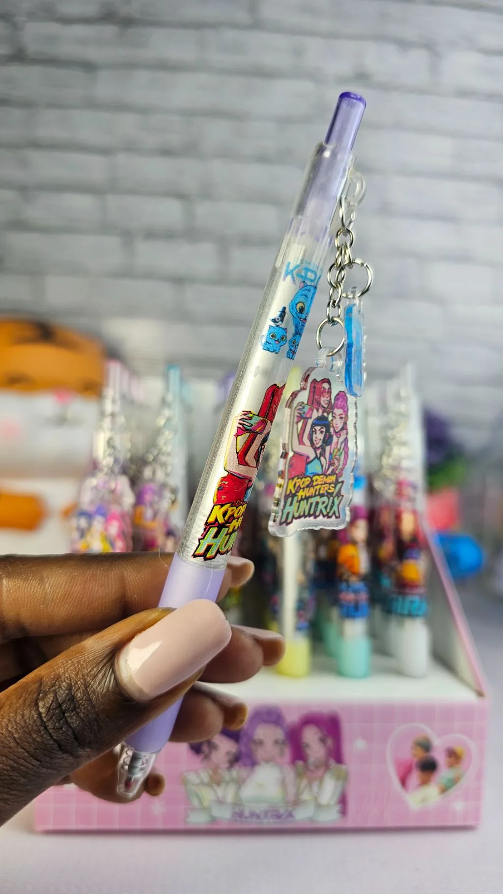 K-pop demon hunters acrylic pendant decor black pen