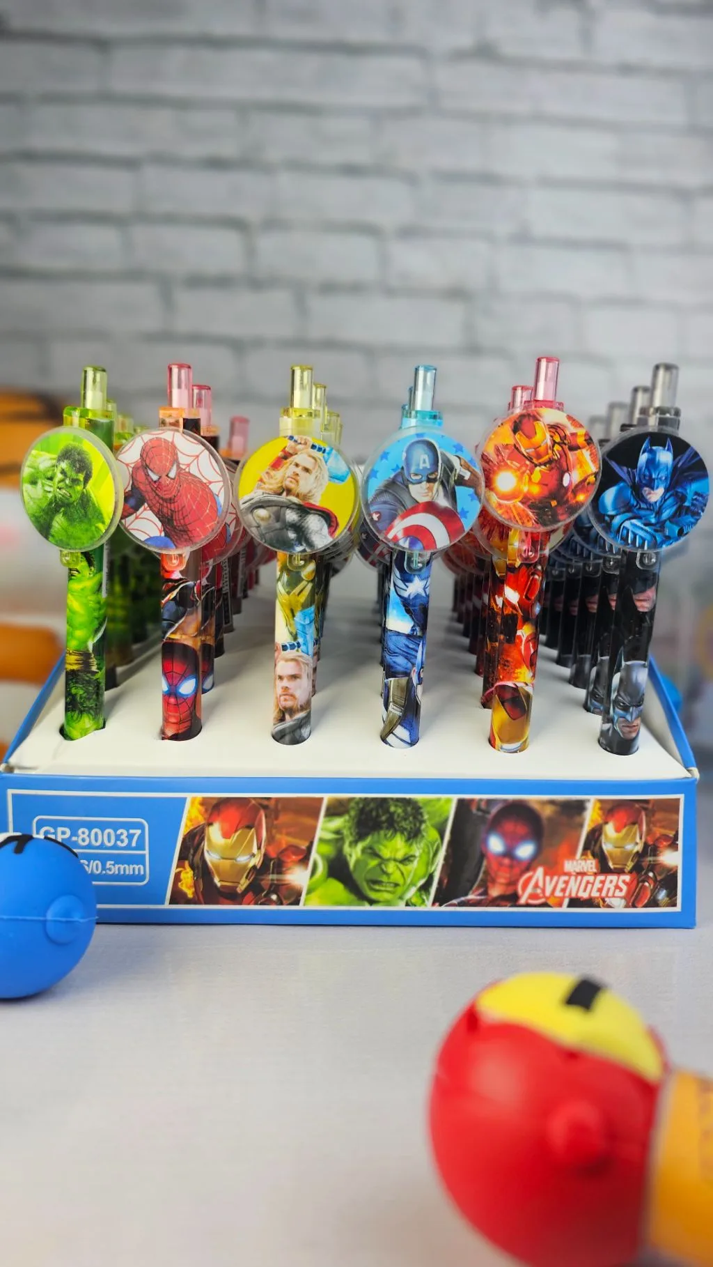 Random Avengers themed black sharp pen batman/spiderman/iron man/thor/ hulk