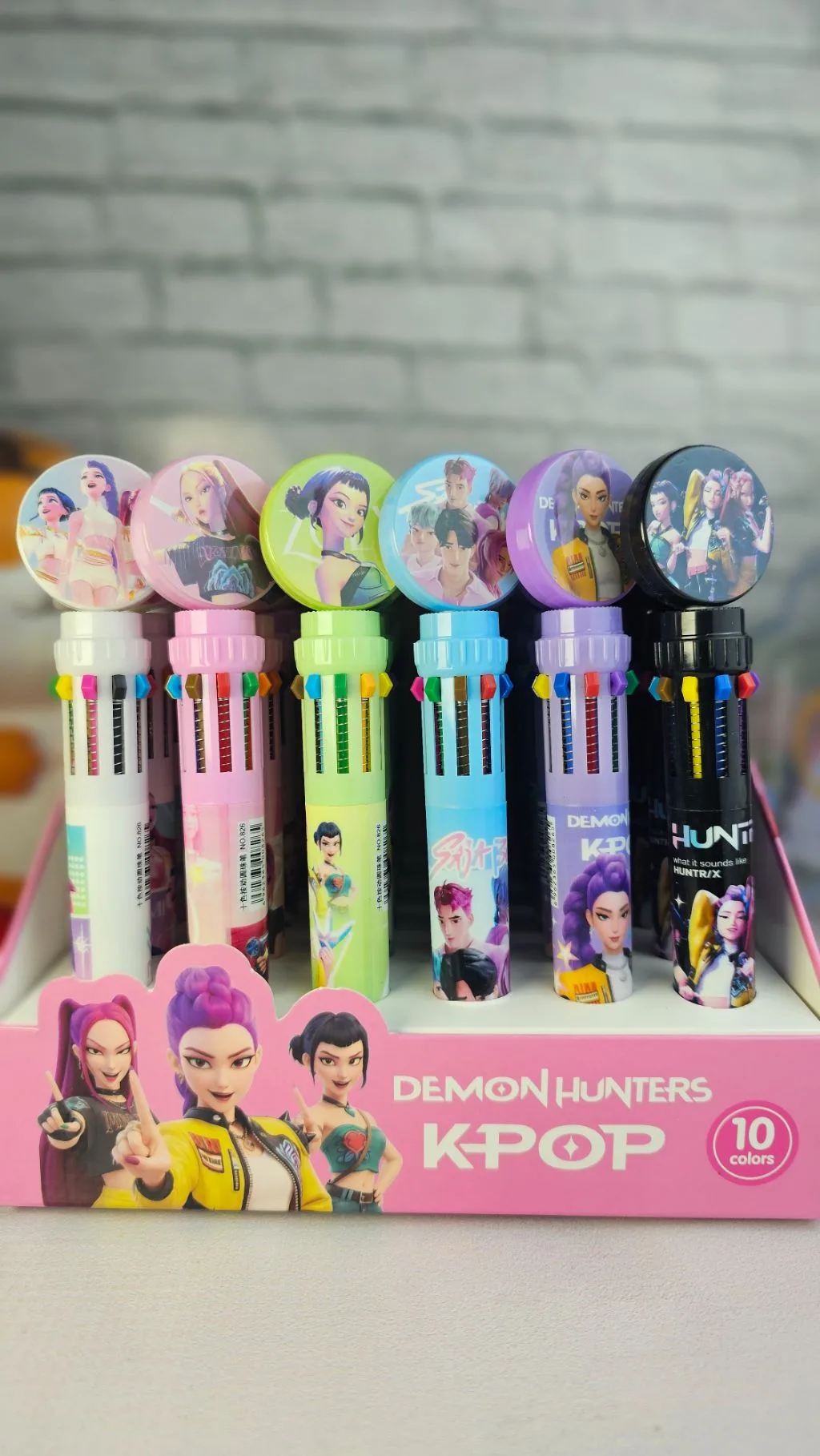 10 in 1 k-pop demon hunters coloured pens