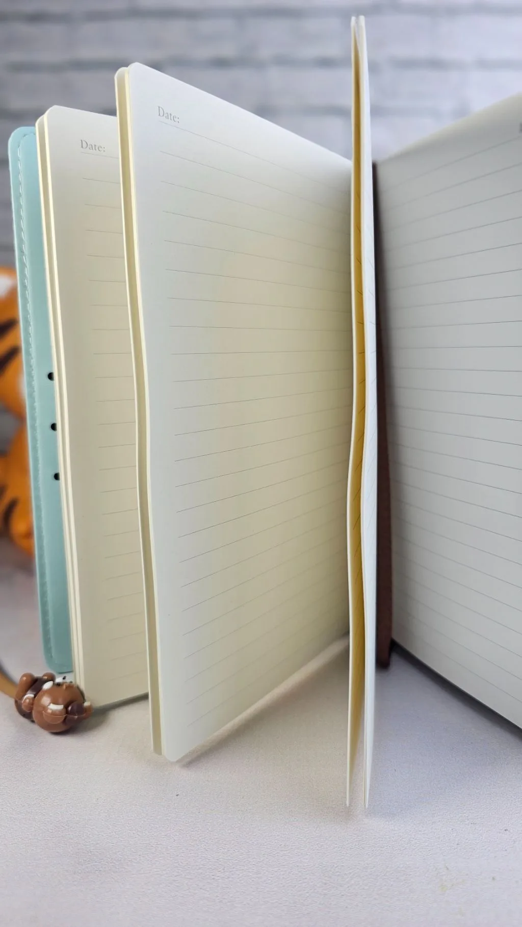 Blue paw lock notebook ruled