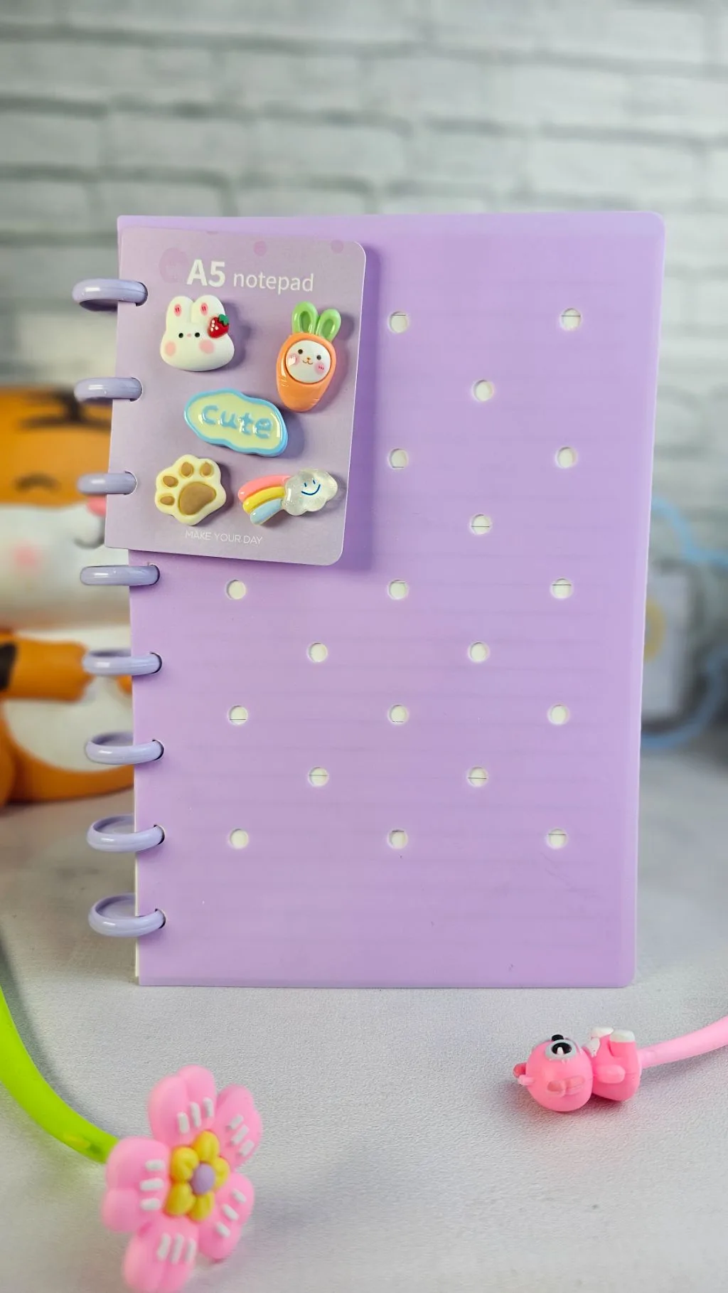 Buckle hole notebook ruled