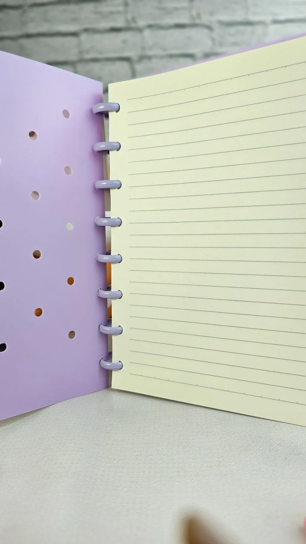 Buckle hole notebook ruled