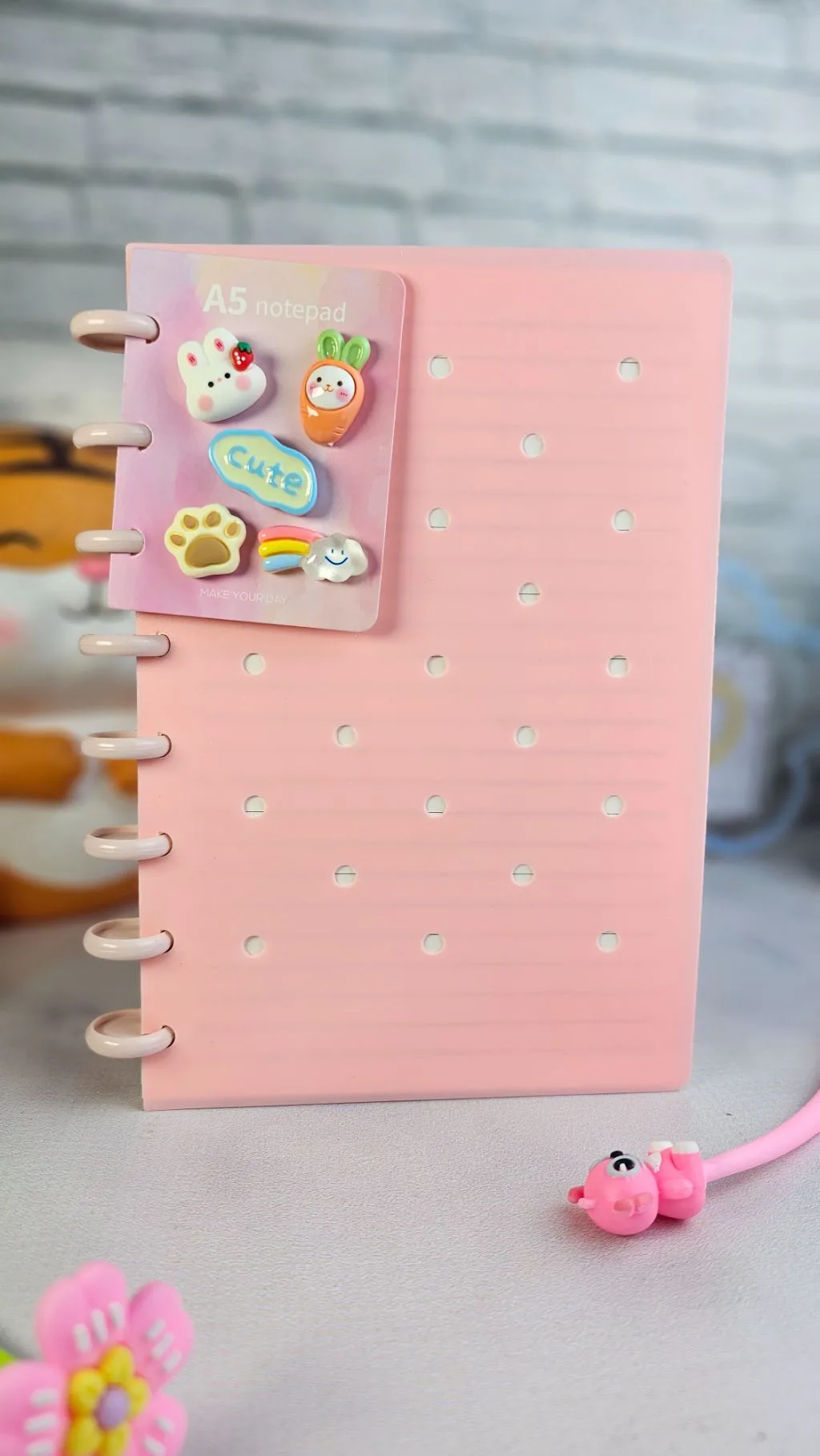 Buckle hole notebook ruled