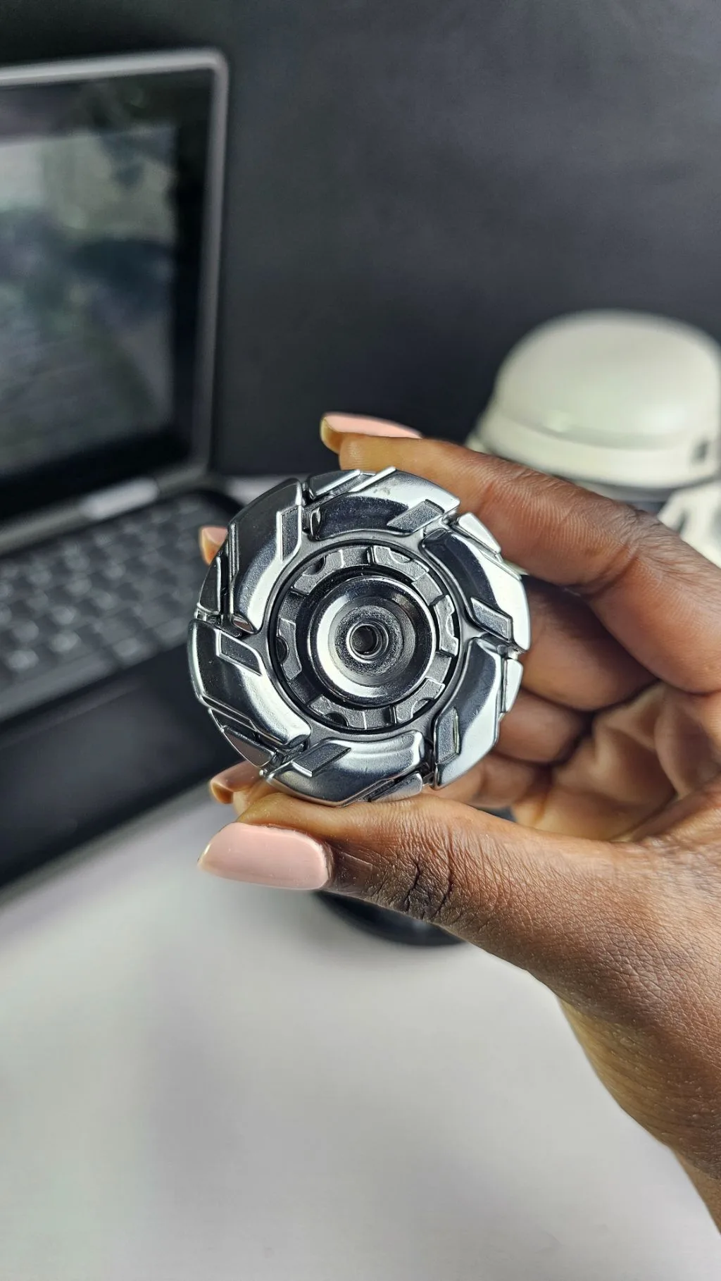 Metal silver fidget spinner