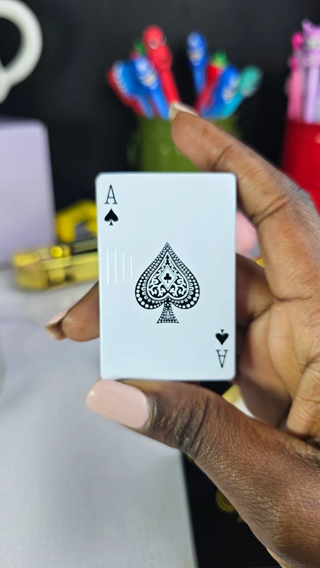 Spades card themed refillable lighter gas