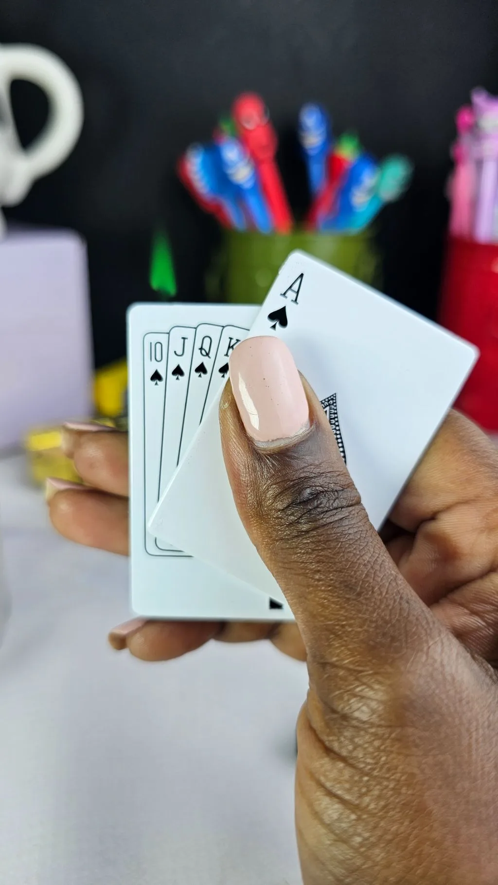 Spades card themed refillable lighter gas