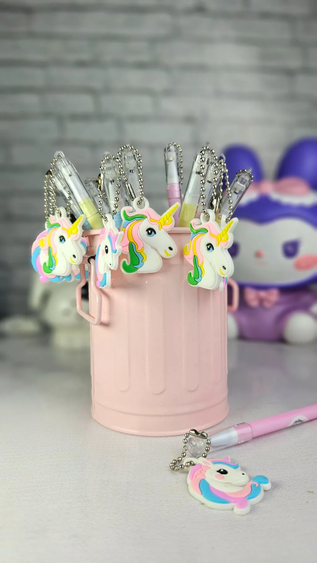 Unicorn erasable blue/black pens