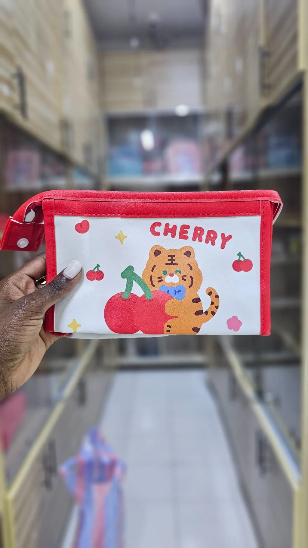 Pencil pouch ( pvc easy to clean) orange, red pink