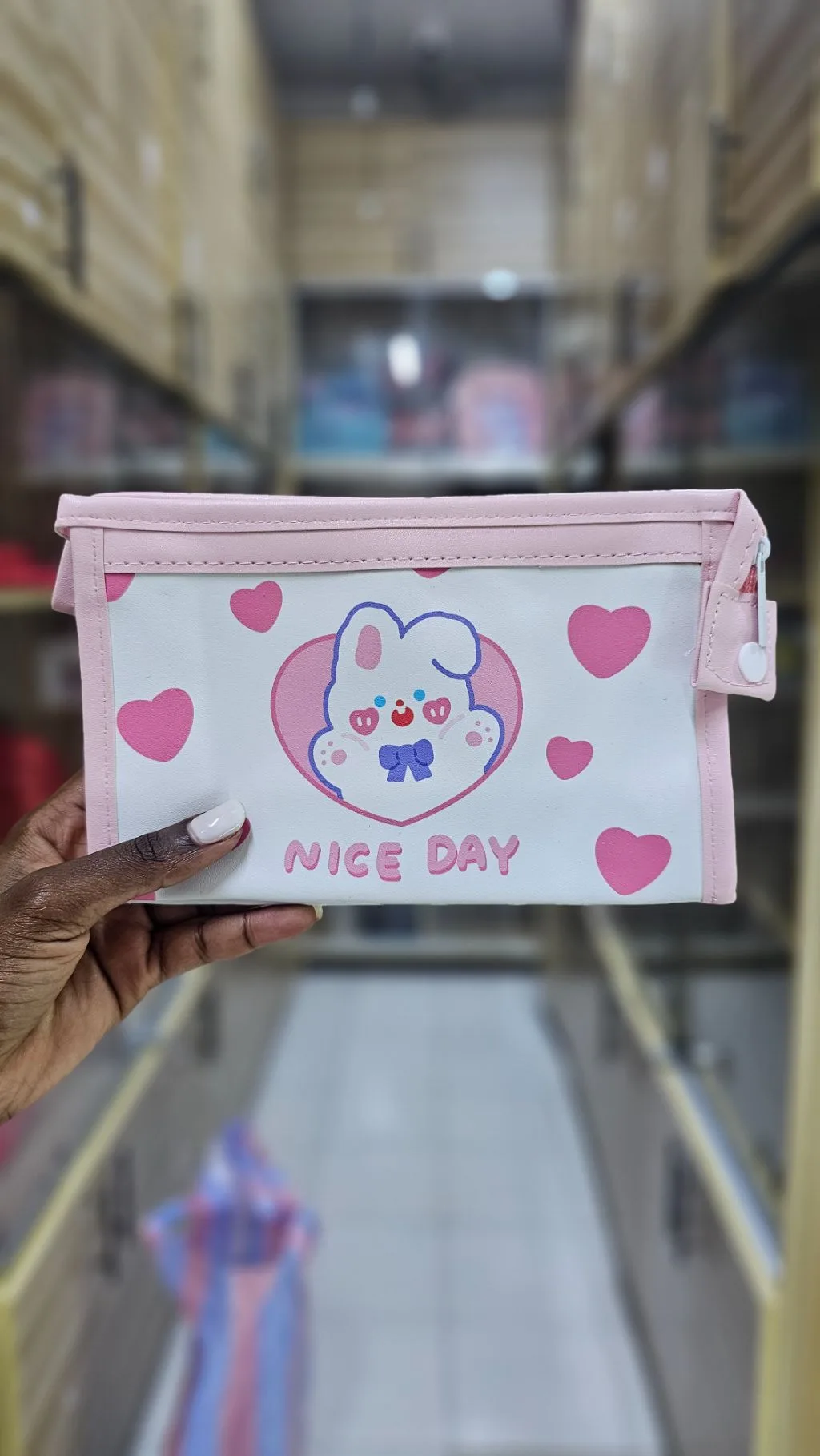 Pencil pouch ( pvc easy to clean) orange, red pink