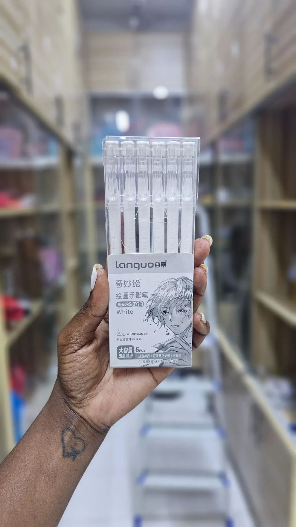 White only black notebook pen 6 packs