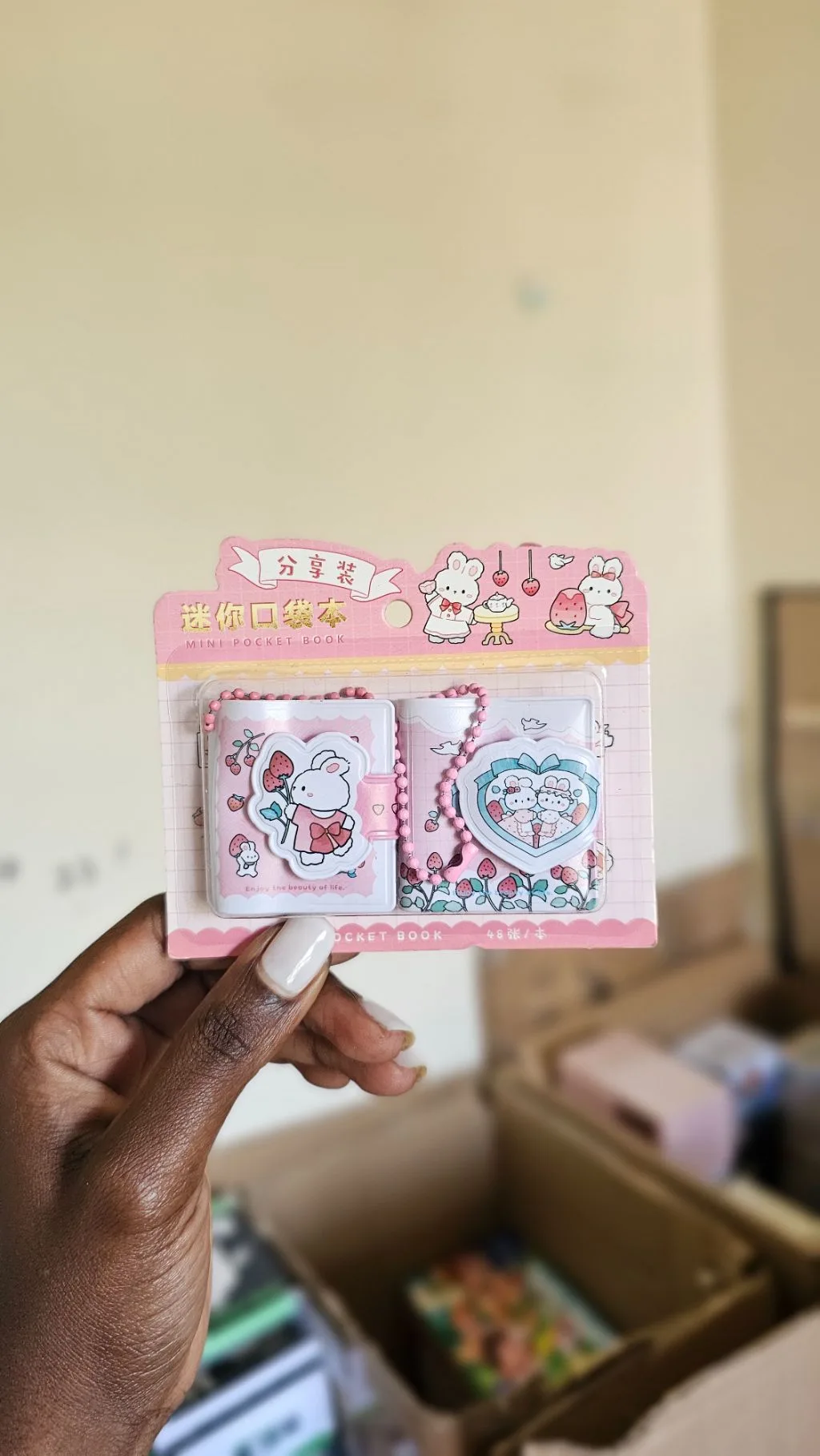 2 Micro mini notebooks (pink)