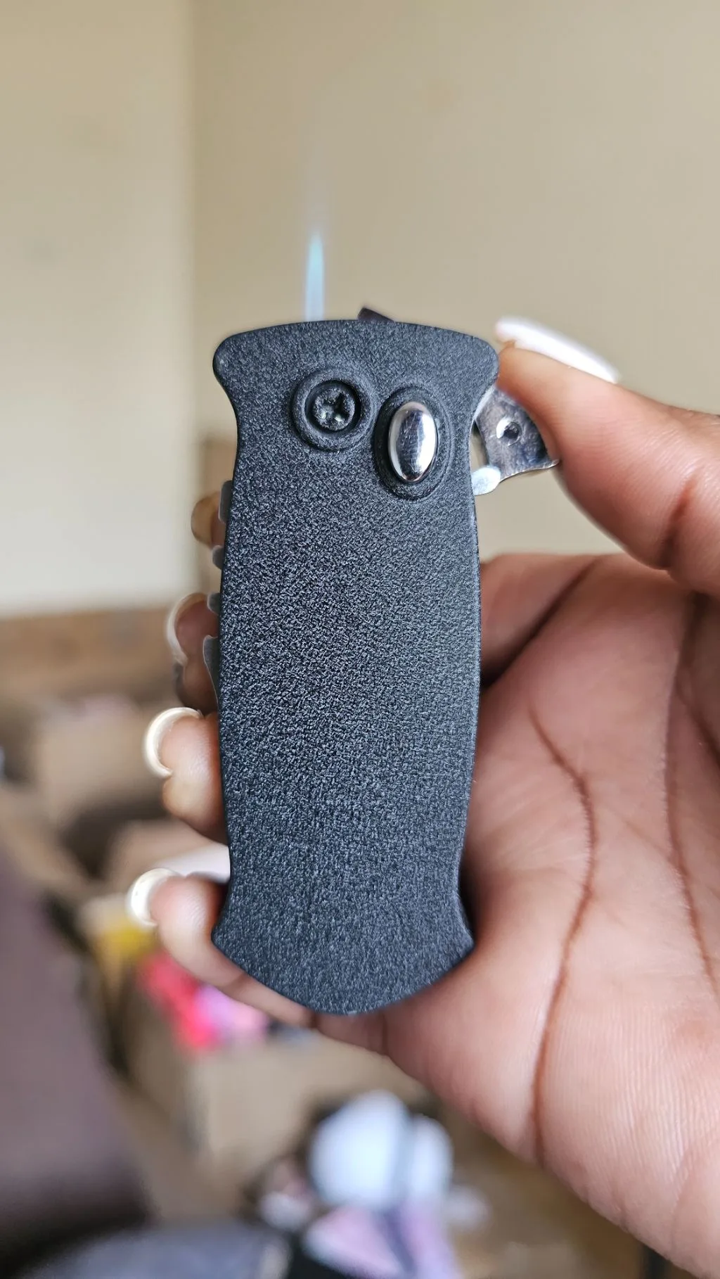 Pocket knife and jet refillable lighter