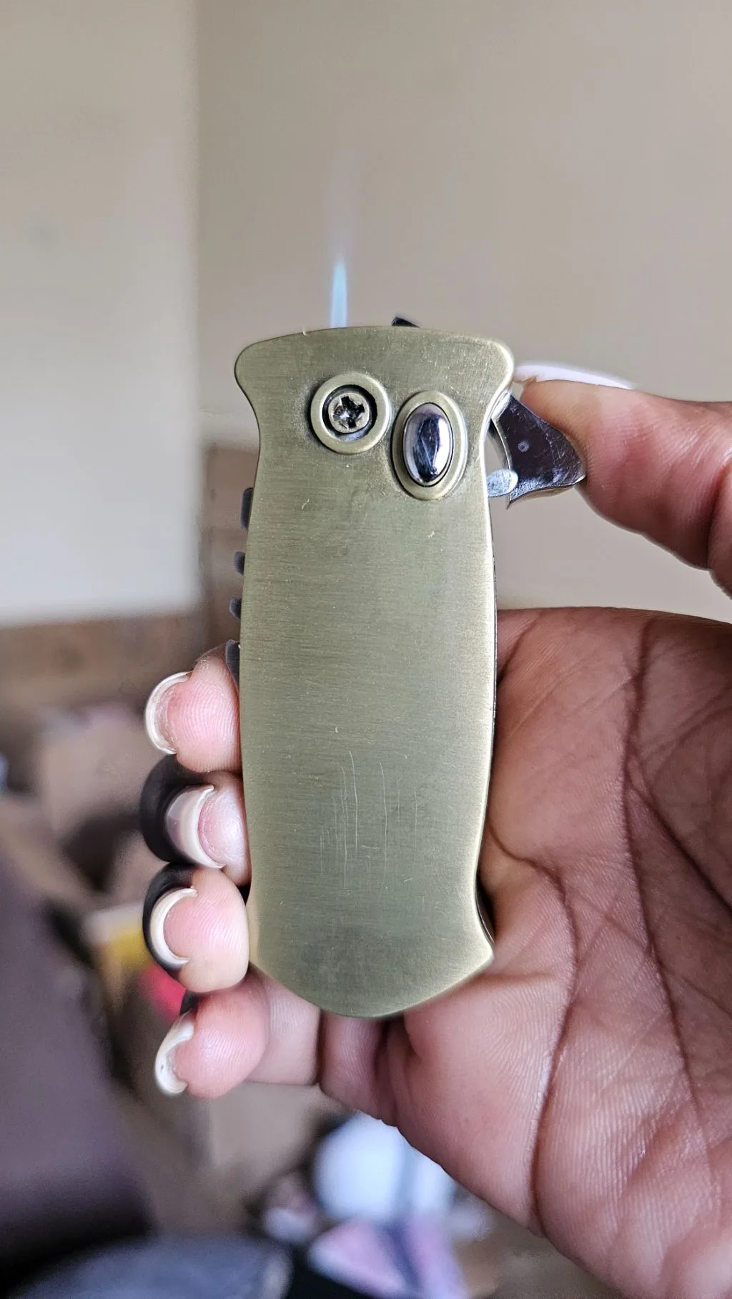 Pocket knife refillable jet lighter