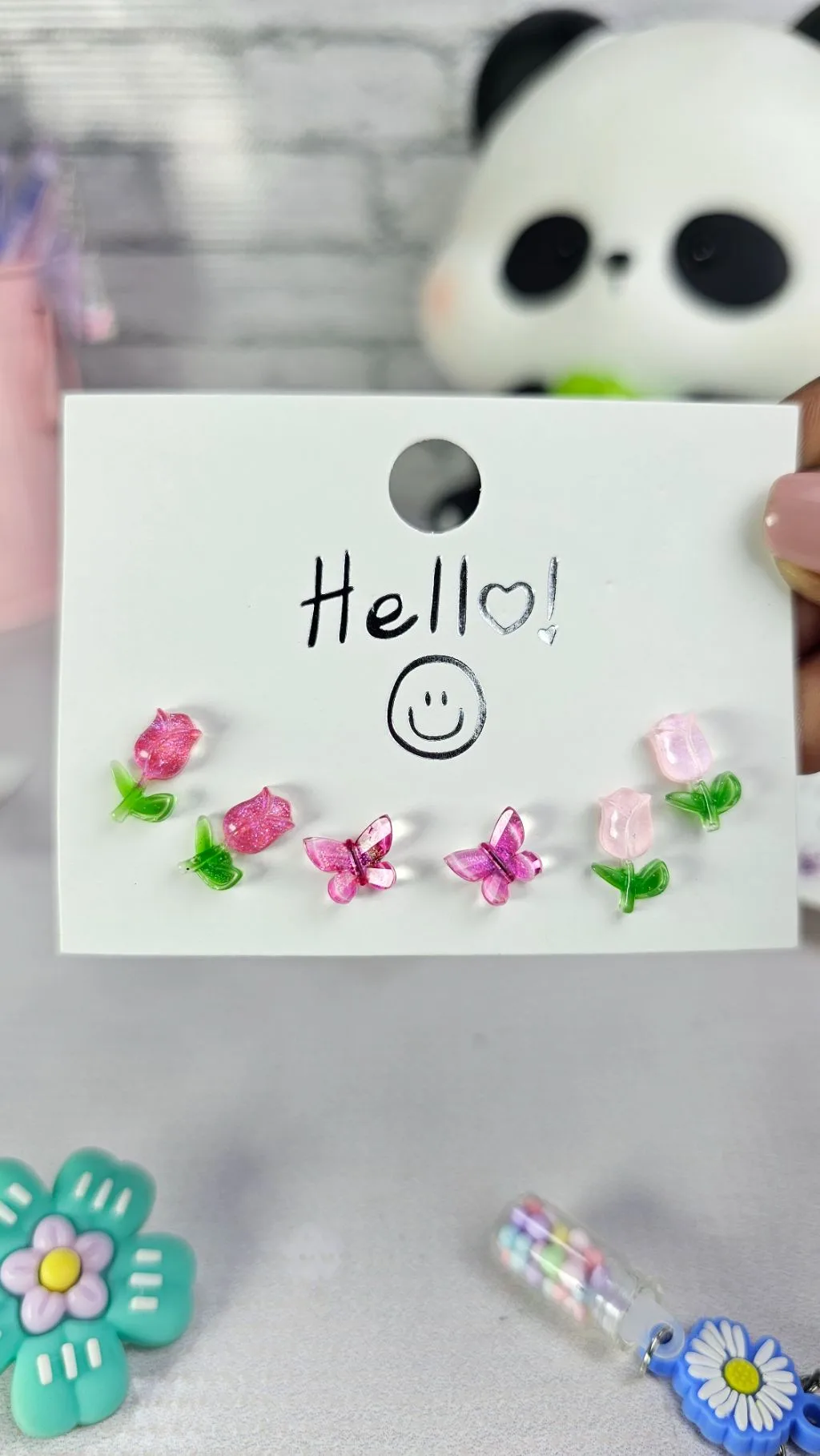 Cutesy floral earrings