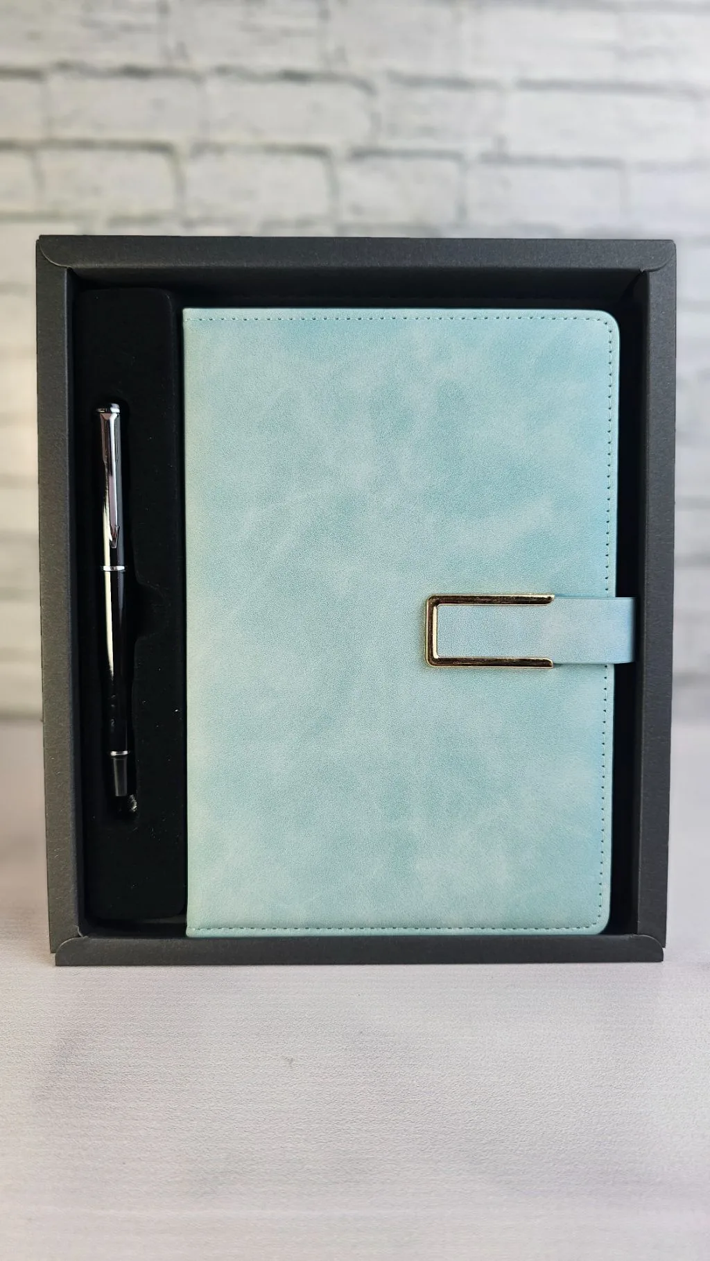 The Signature Executive Notebook-  (free customization)Blue textured