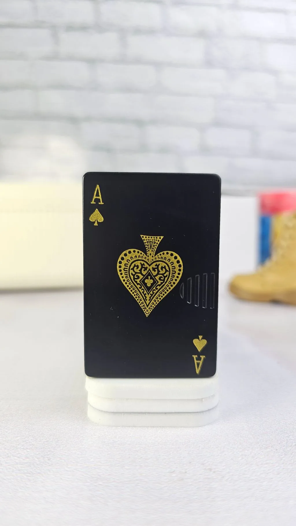 Black Ace card refillable lighter
