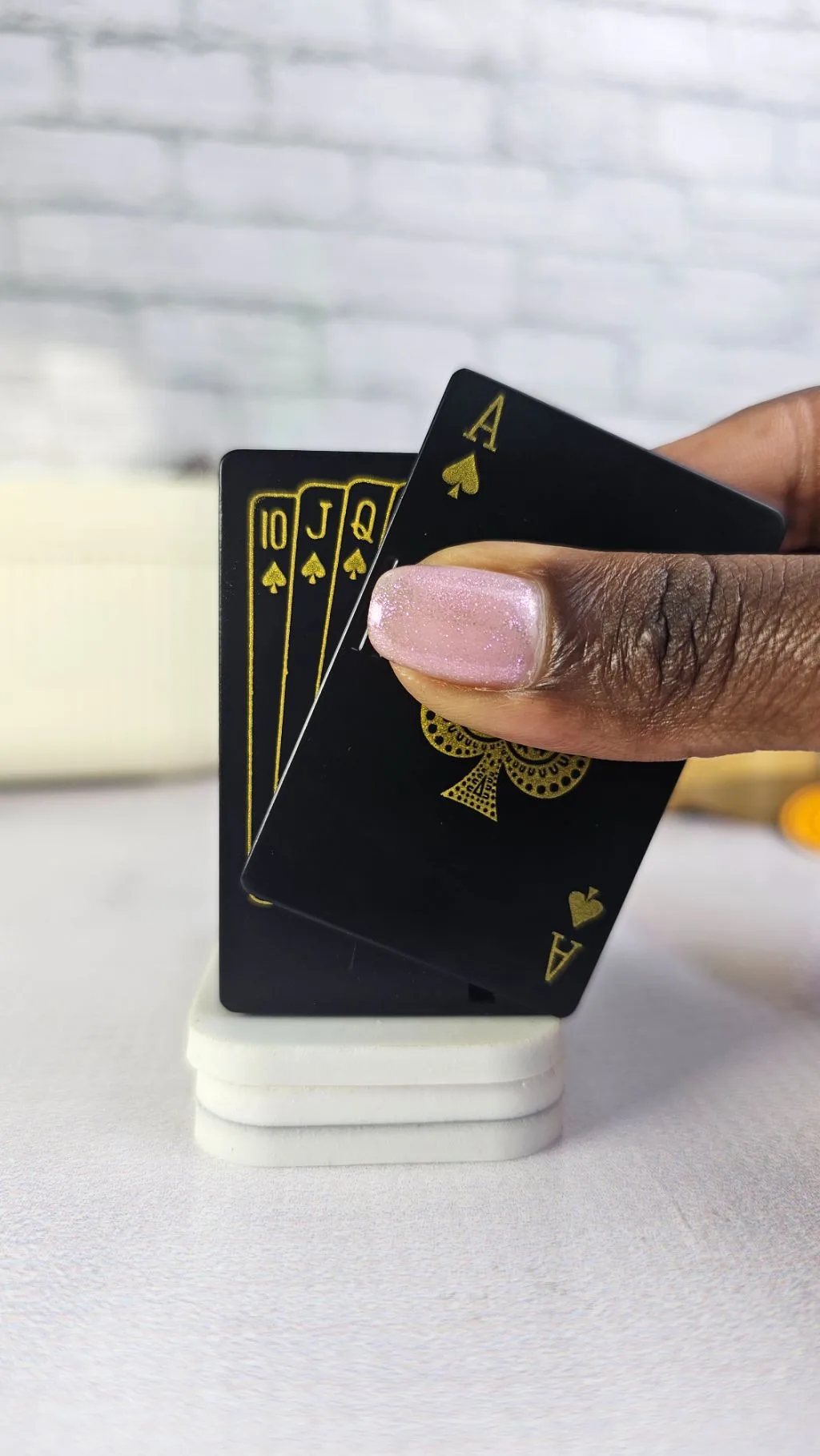 Black Ace card refillable lighter