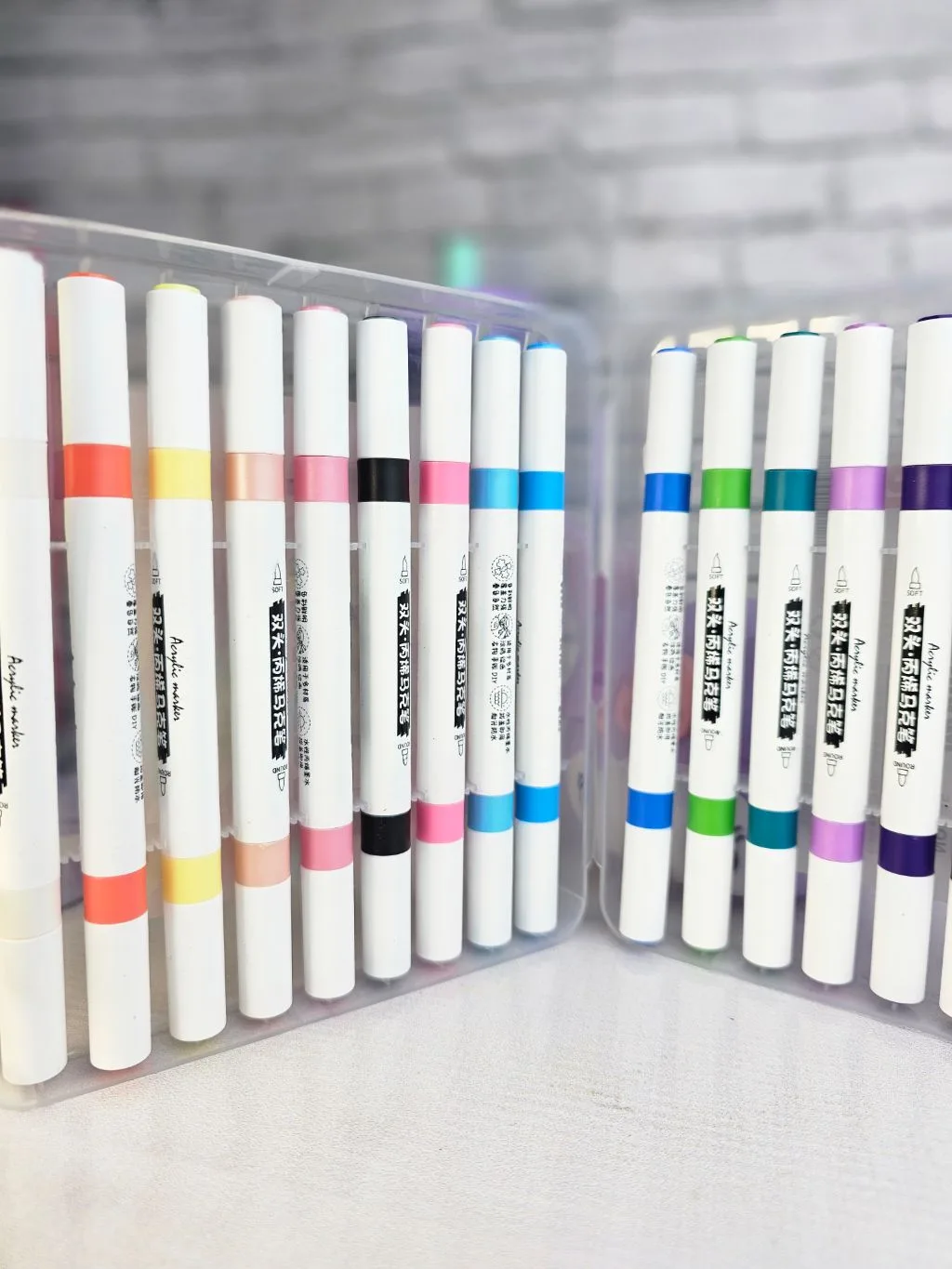 Acrylic double sided marker 18set