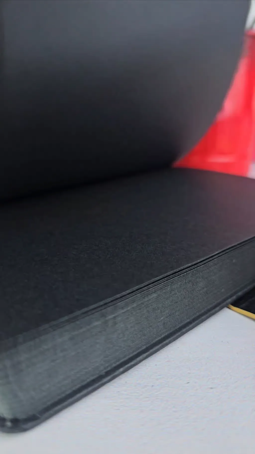 Minimalistic black page notebook