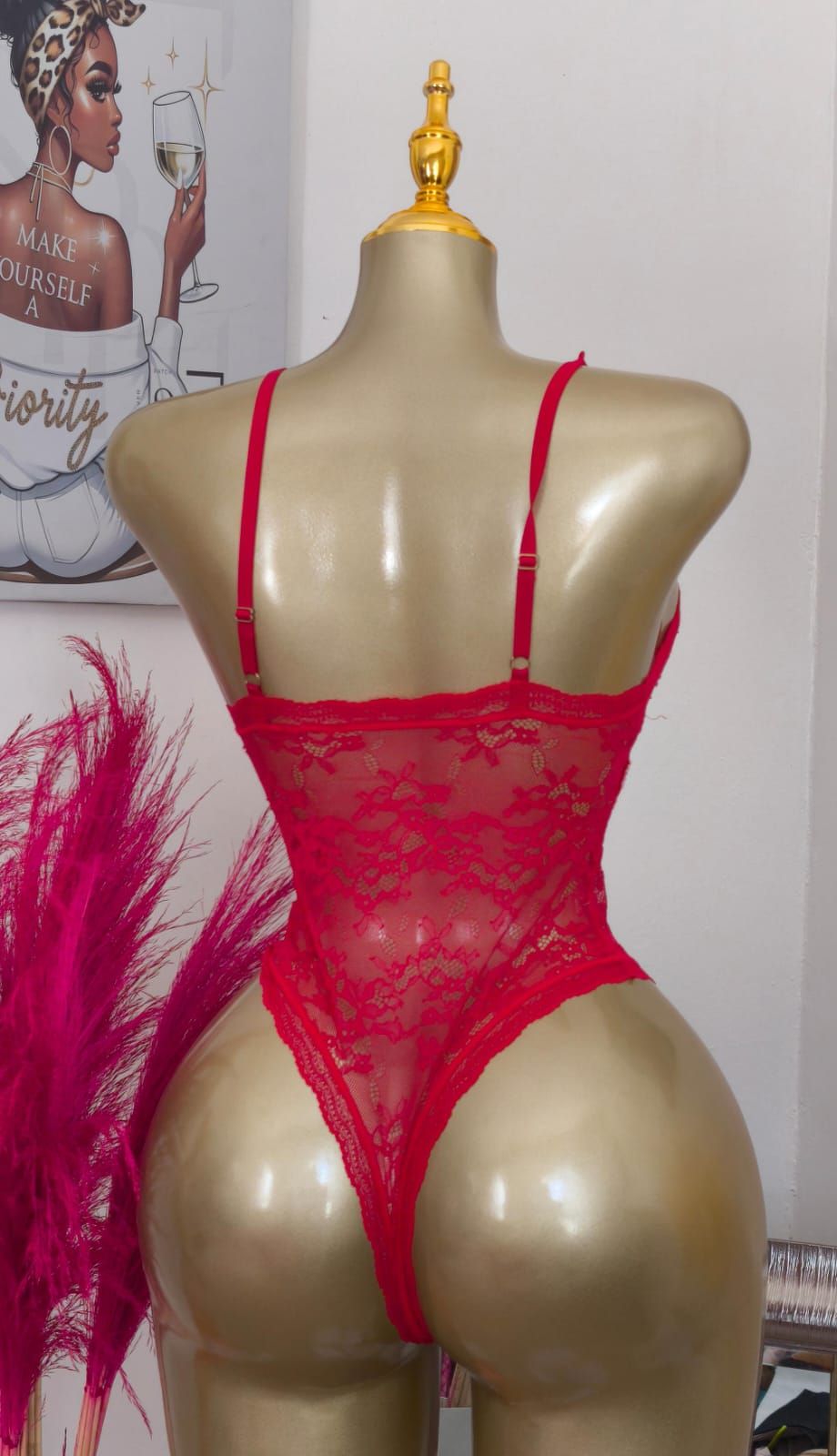Scarlet Lace-Up Lingerie