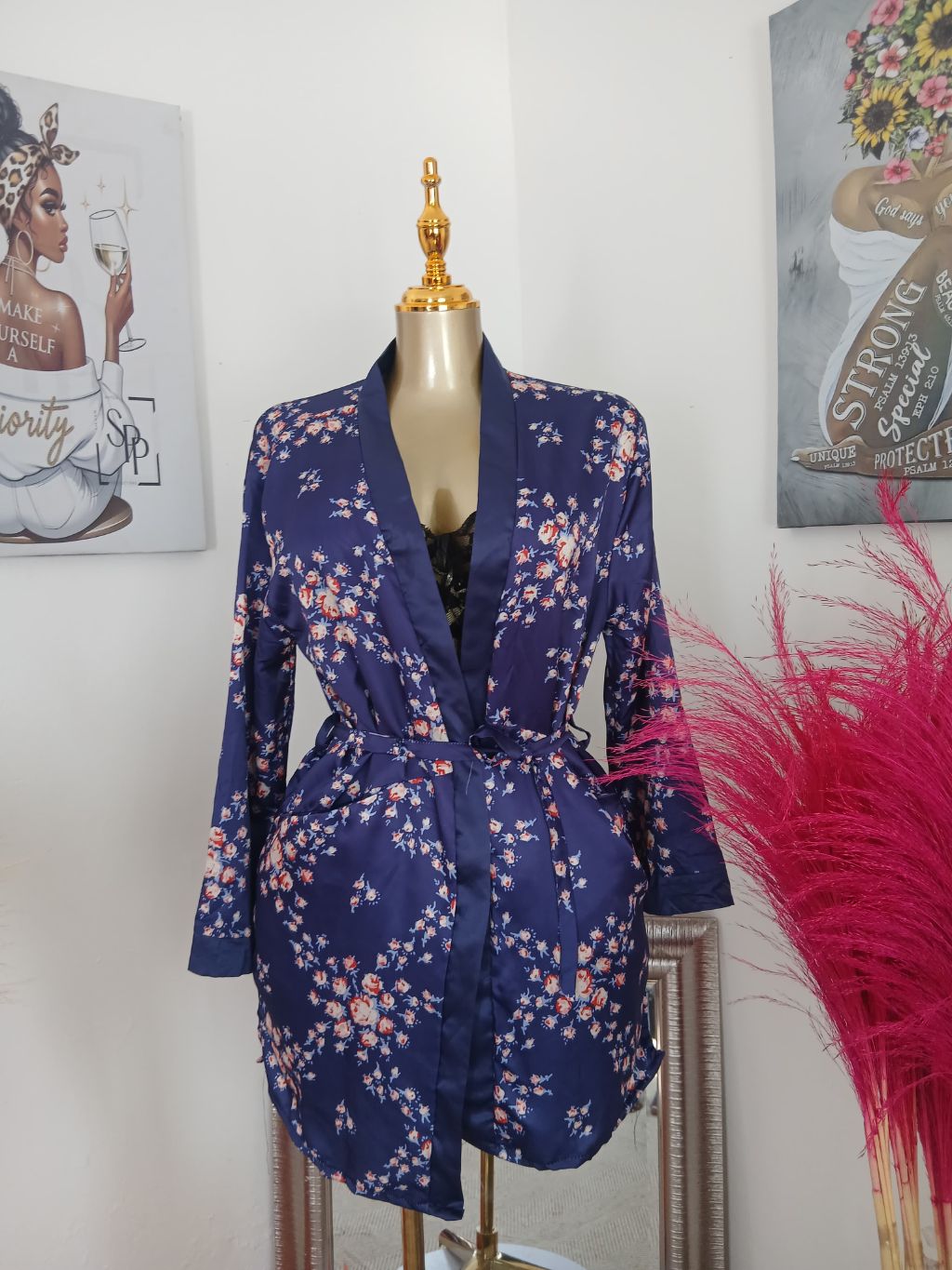 Lustrous Satin-Trimmed Robe