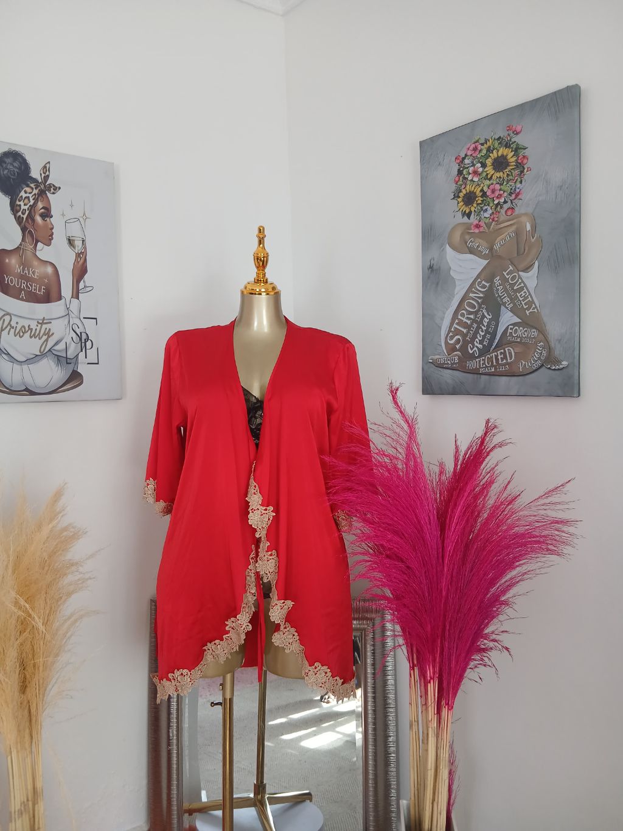 Lustrous Satin-Trimmed Robe