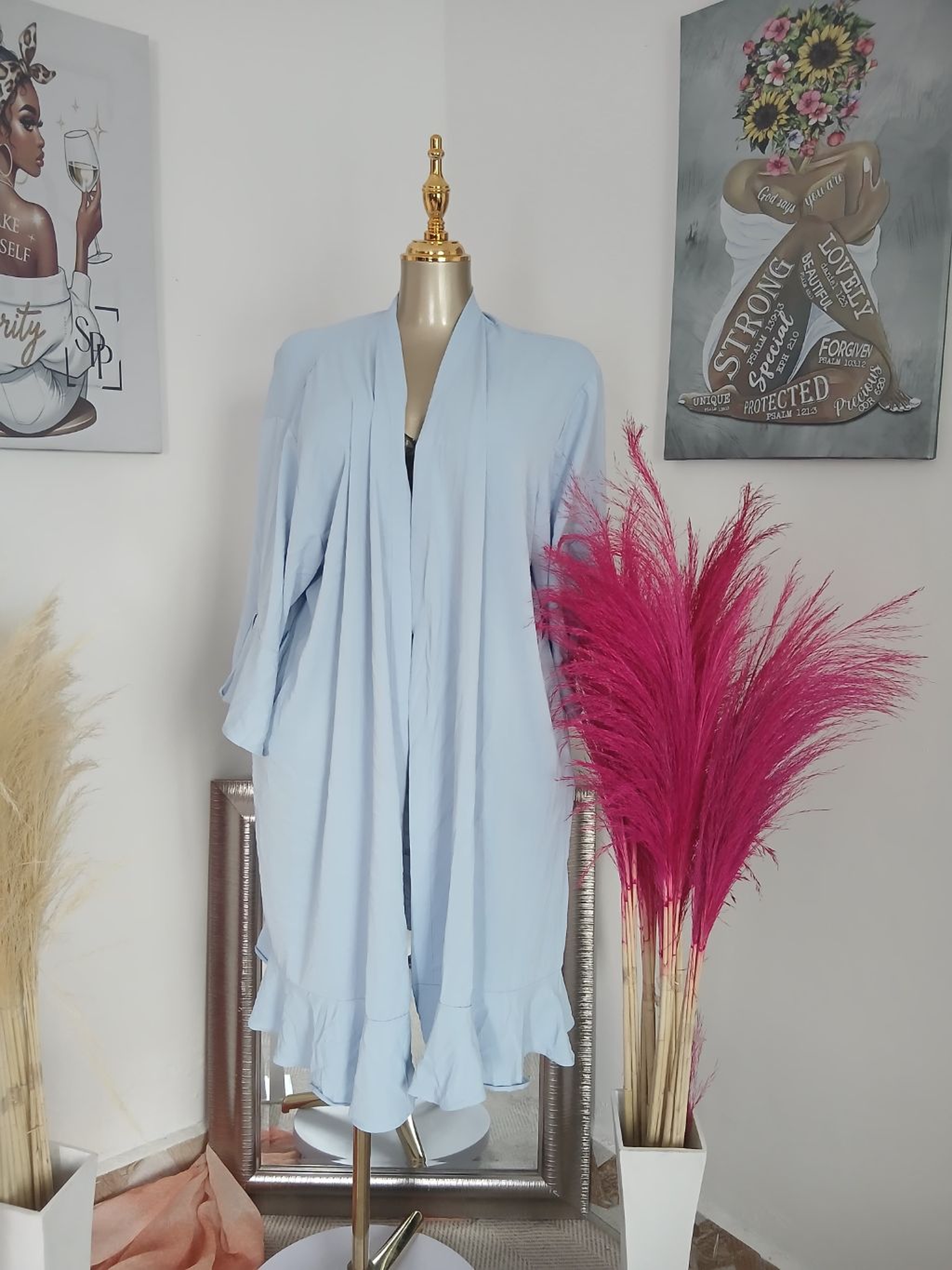 Effortless Drape Open-Front Robe