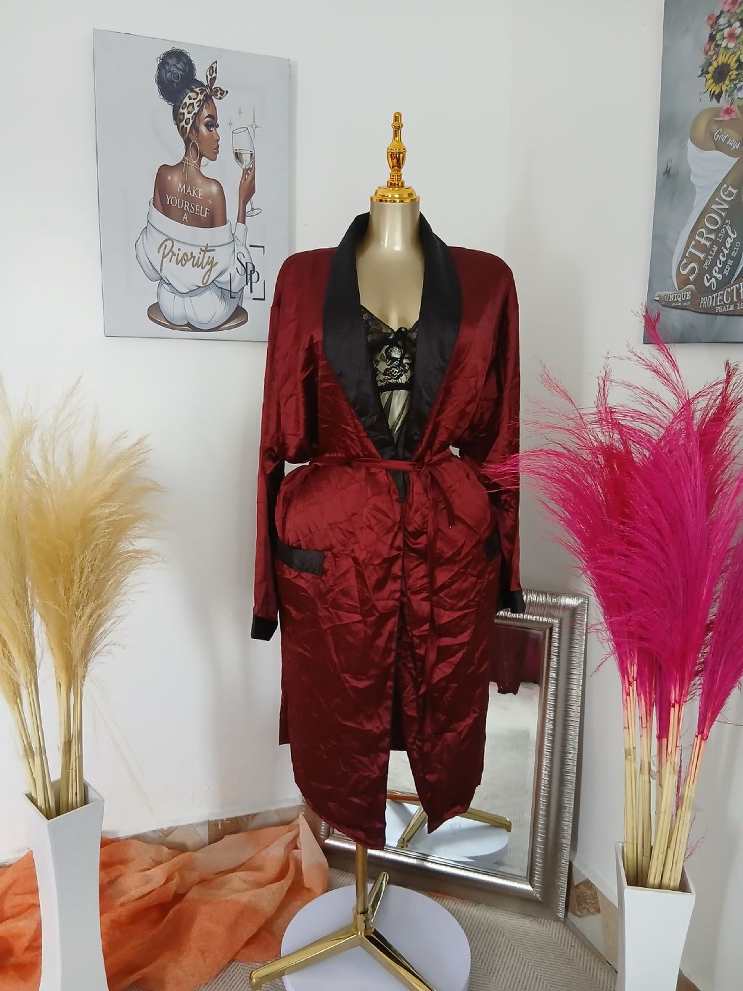 Men’s Signature Satin Lounge Robe