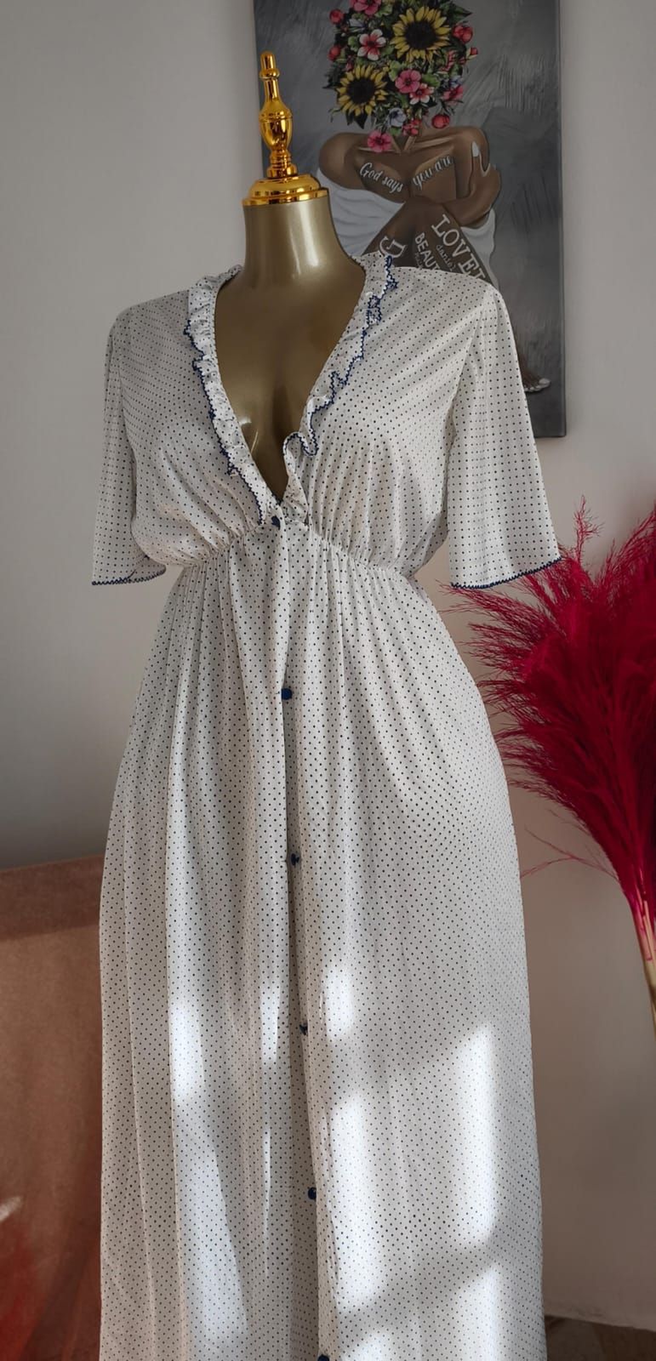 The Serene Flutter-Sleeve Maxi Nightdress