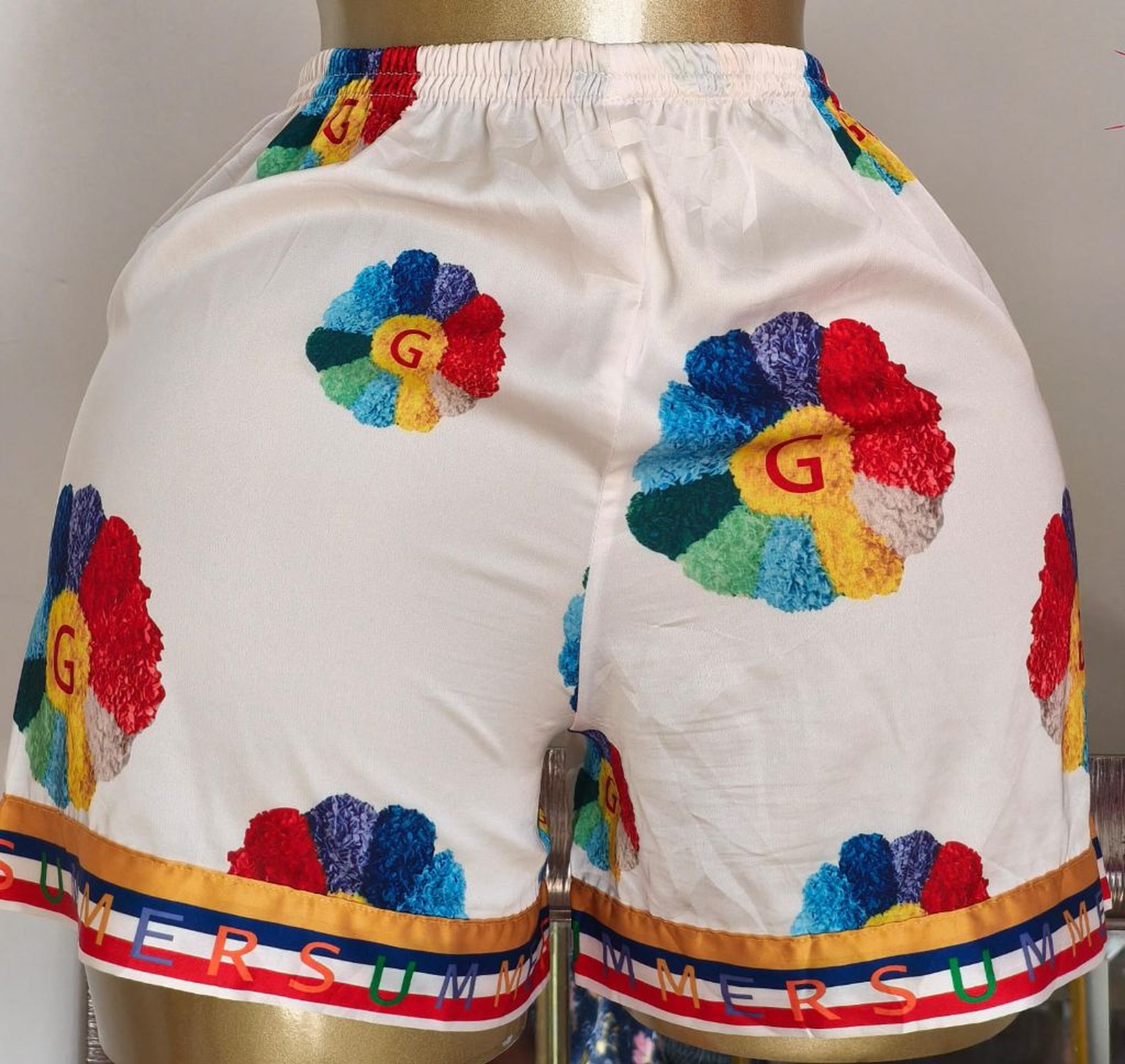 Lustrous Patterned Lounge Short