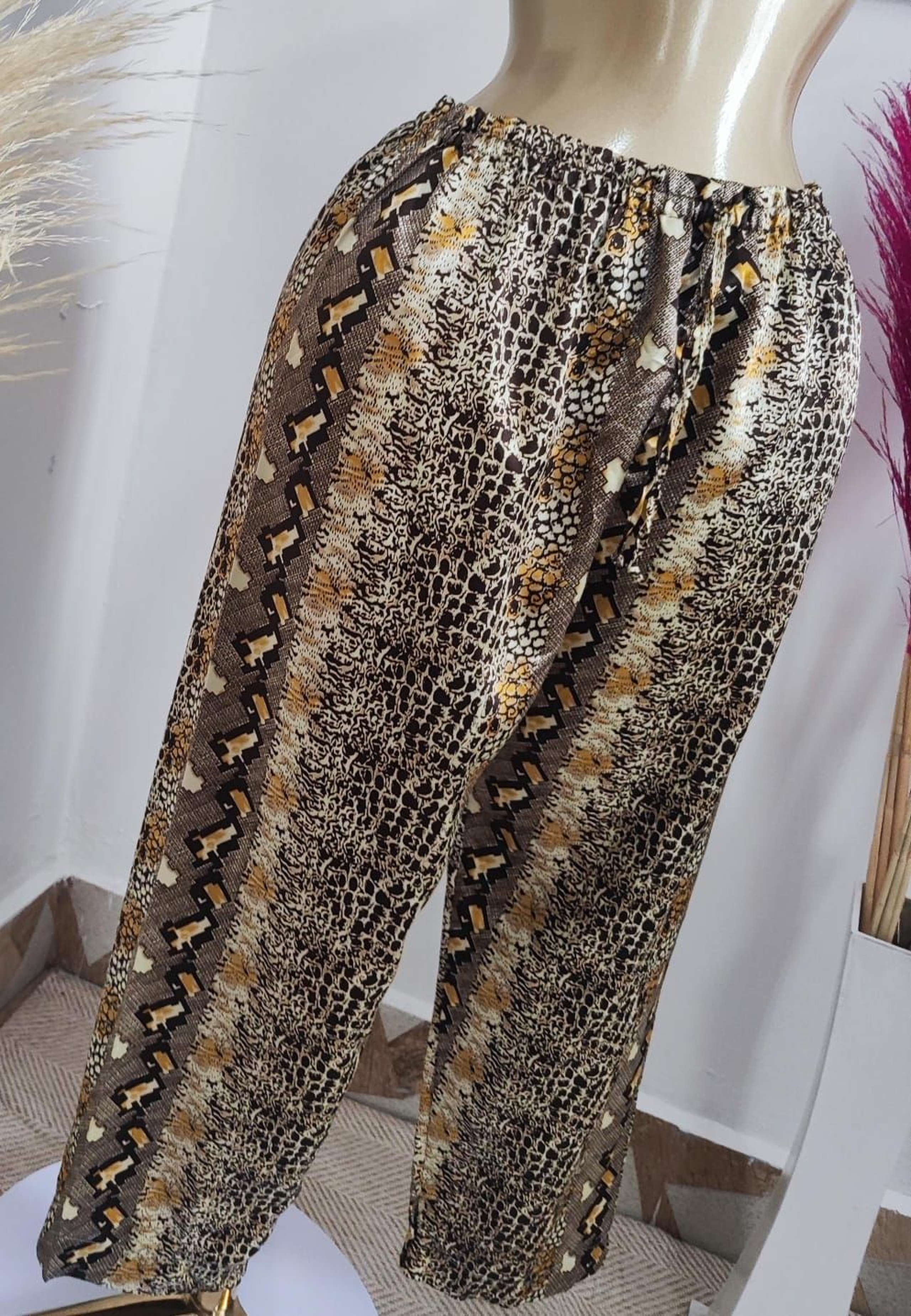 High-Waisted Flare-Leg Trousers