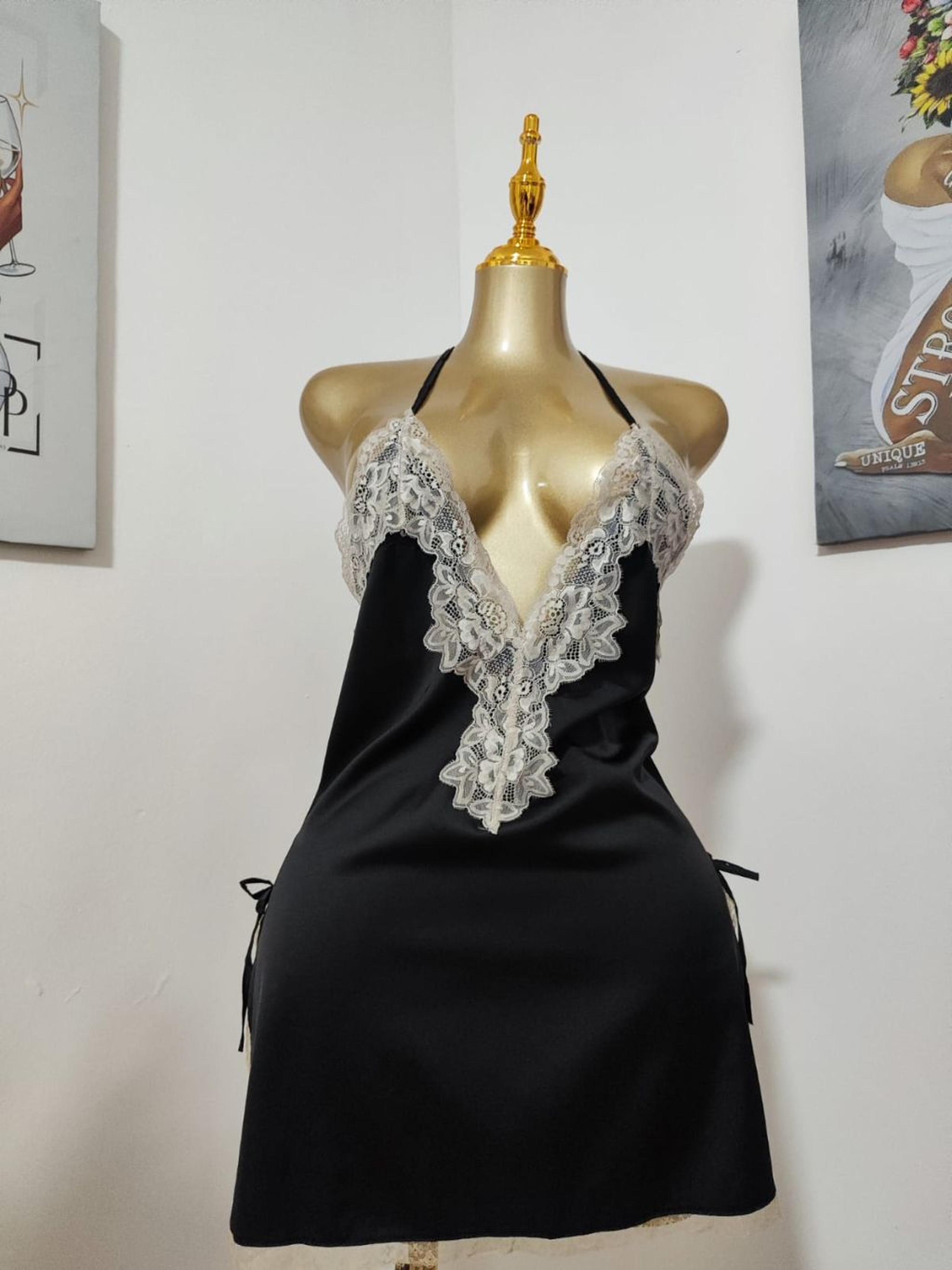 The Radiant Lace-Trimmed Satin