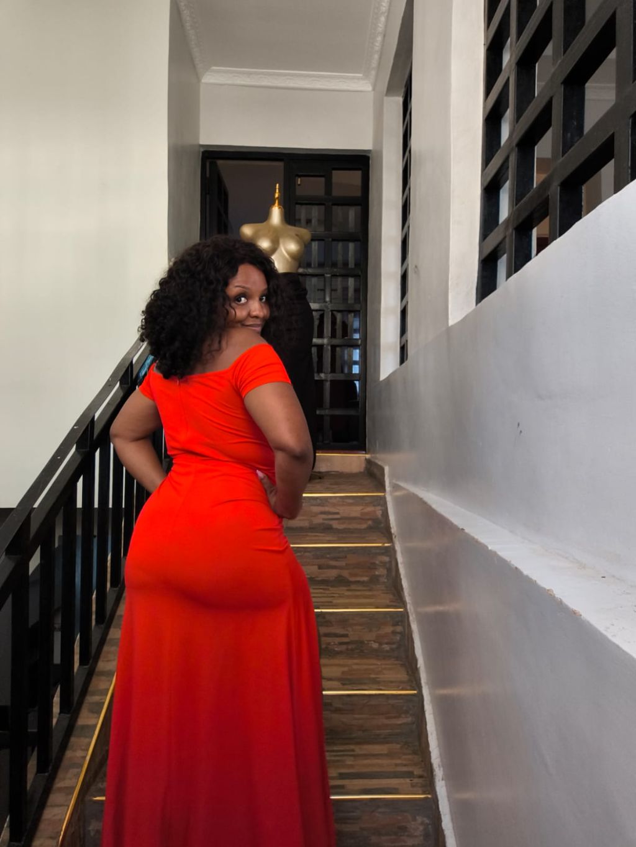 Sleek Off-Shoulder dress